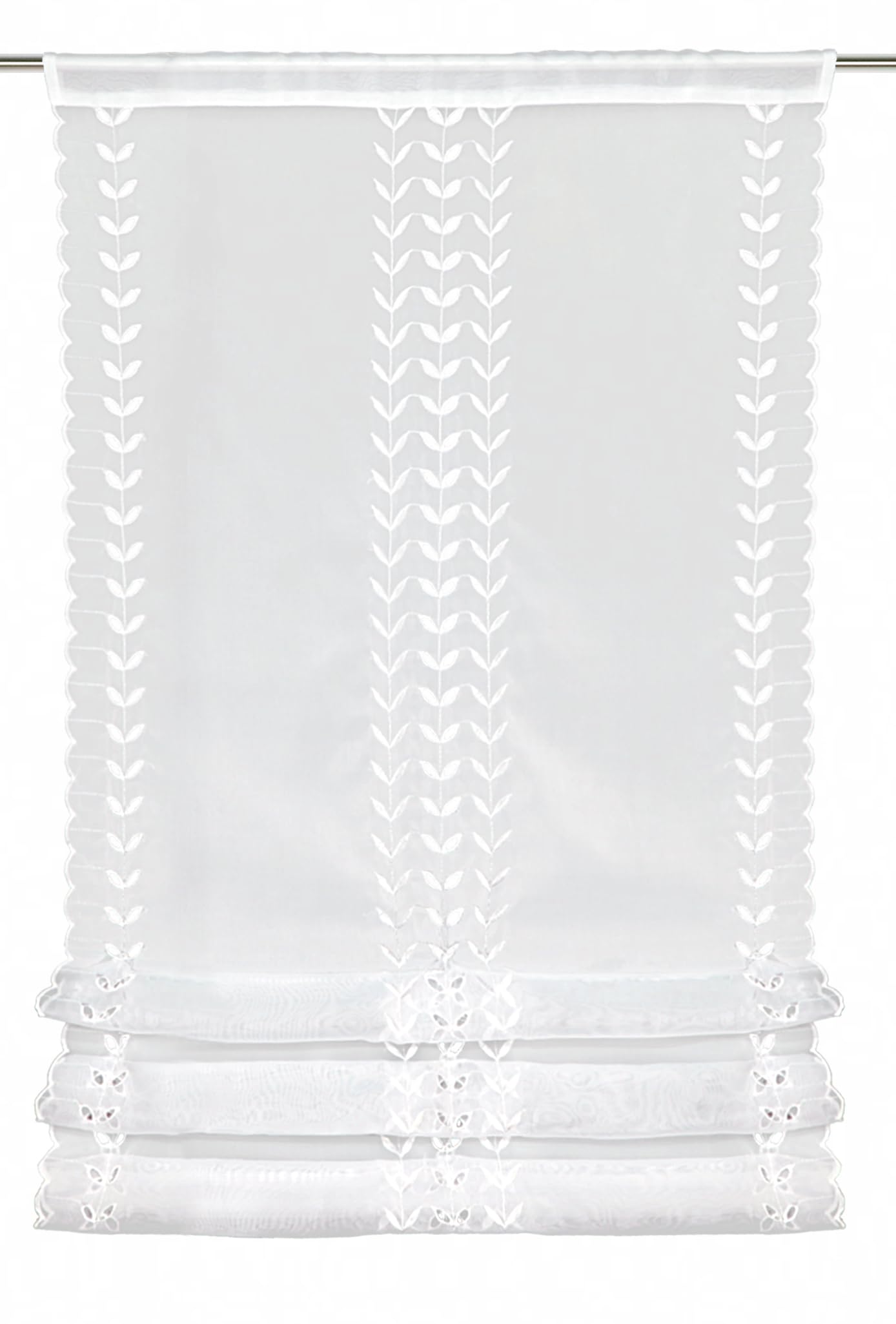 Gardinia Roman Blind Voile with Seeping White 60 x 120 cm