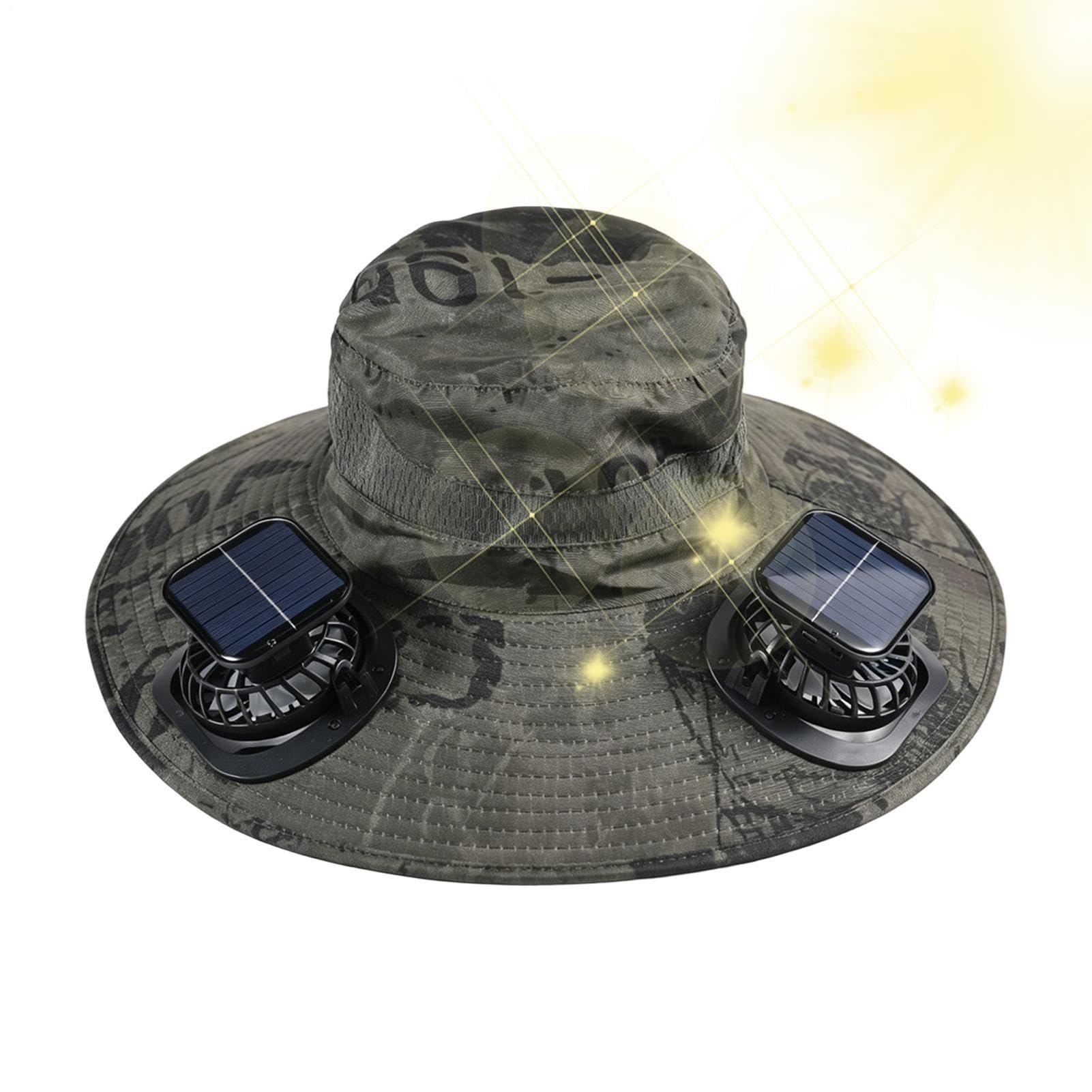 Sombrero de ventilador solar, protección UV, sombreros de pesca al aire libre con ventiladores solares, visera de enfriamiento recargable, gorra transpirable para clima cálido, camping, picnic