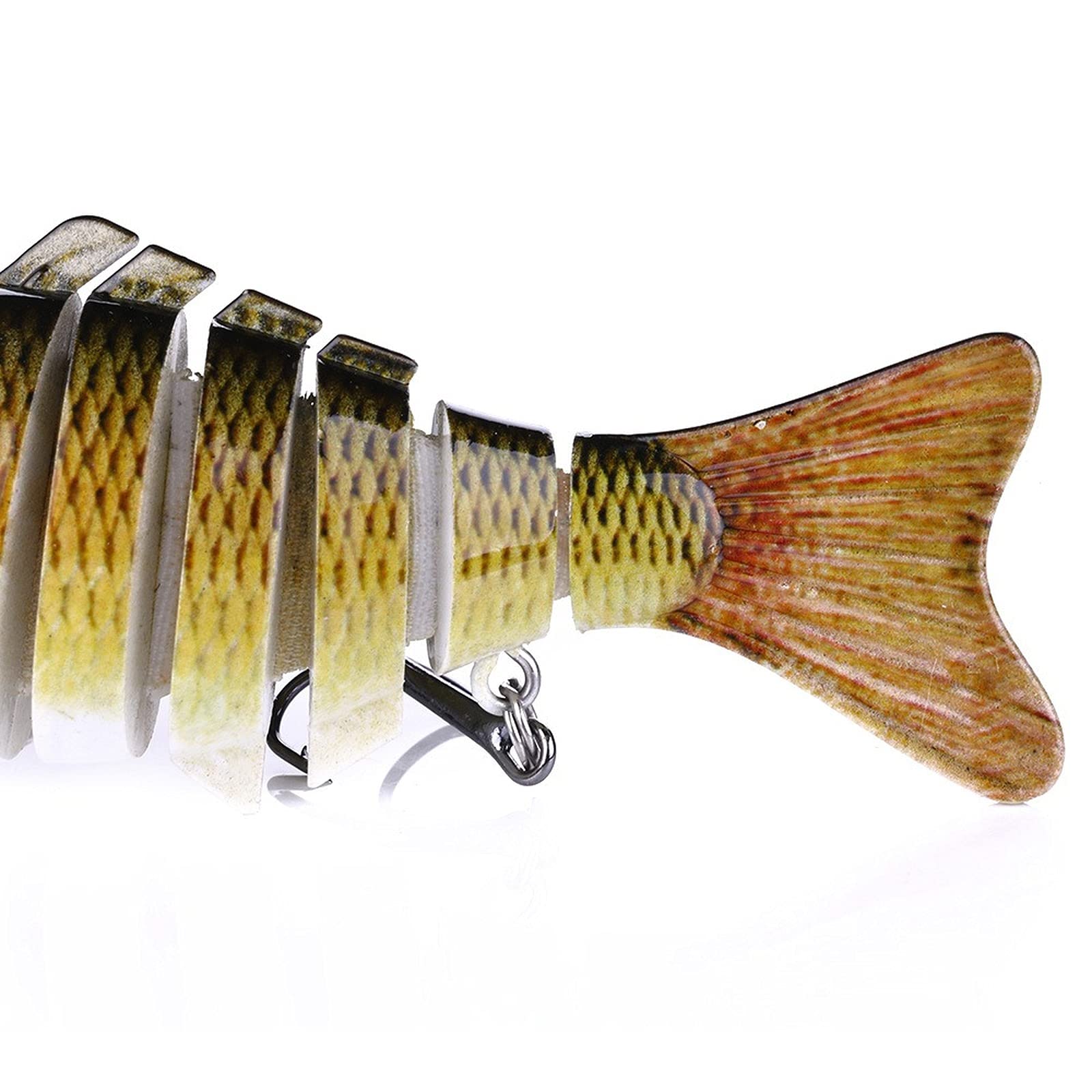 Lot De 5 Leurres De Pêche Bioniques Multi-Articulés SHINsuke 10,2 Cm - Appâts Réalistes Pour Bar, Perche, Truite En Eau Douce Et Salée