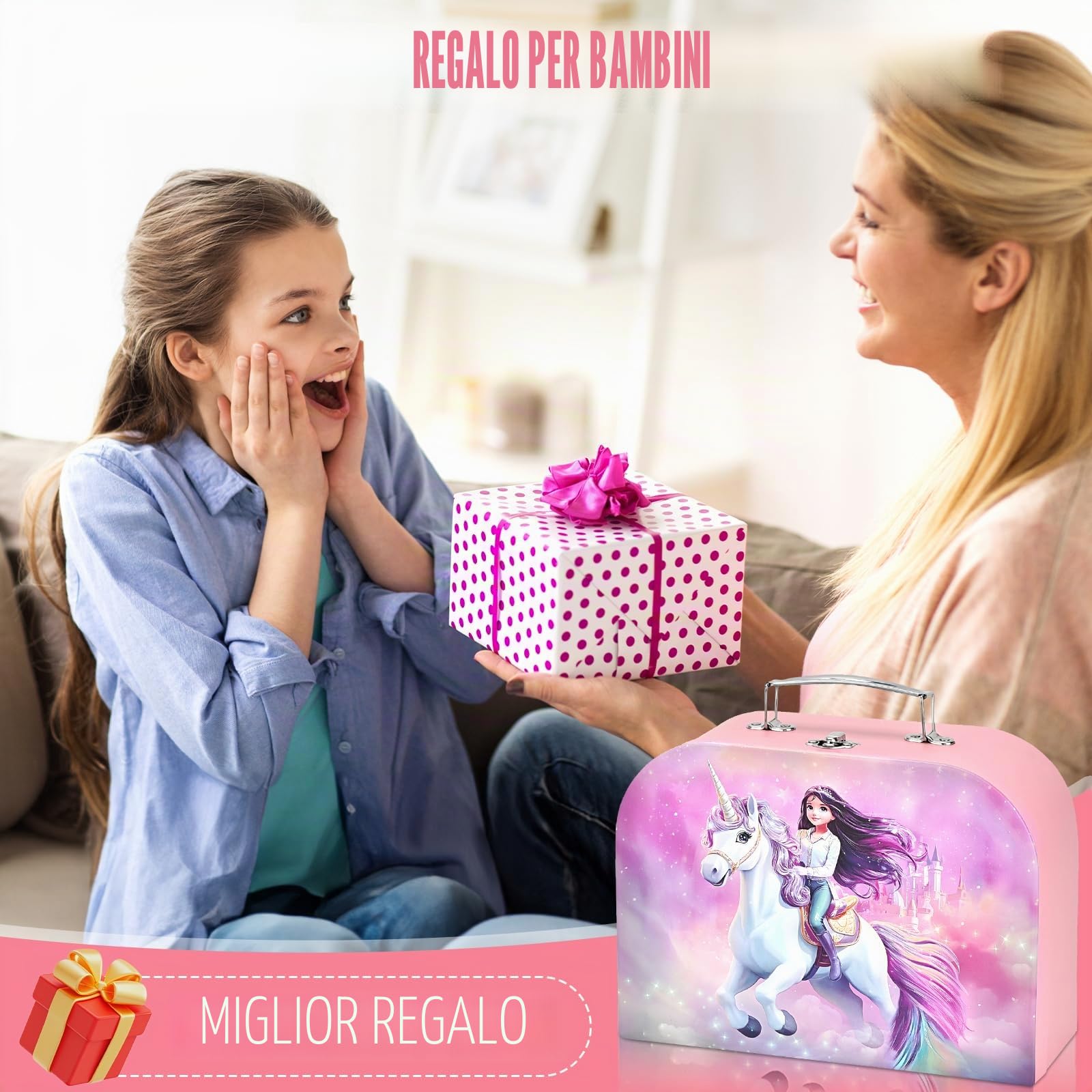 48 Pezzi Set da Tè Per Bambini, Tè Pomeridiano Accessori Cucina Bambini con Dessert Donut Tazze Piatti, Set Cucina Giocattoli per Natale Compleanno Regalo Bambina 3 4 5 6 7 Anni