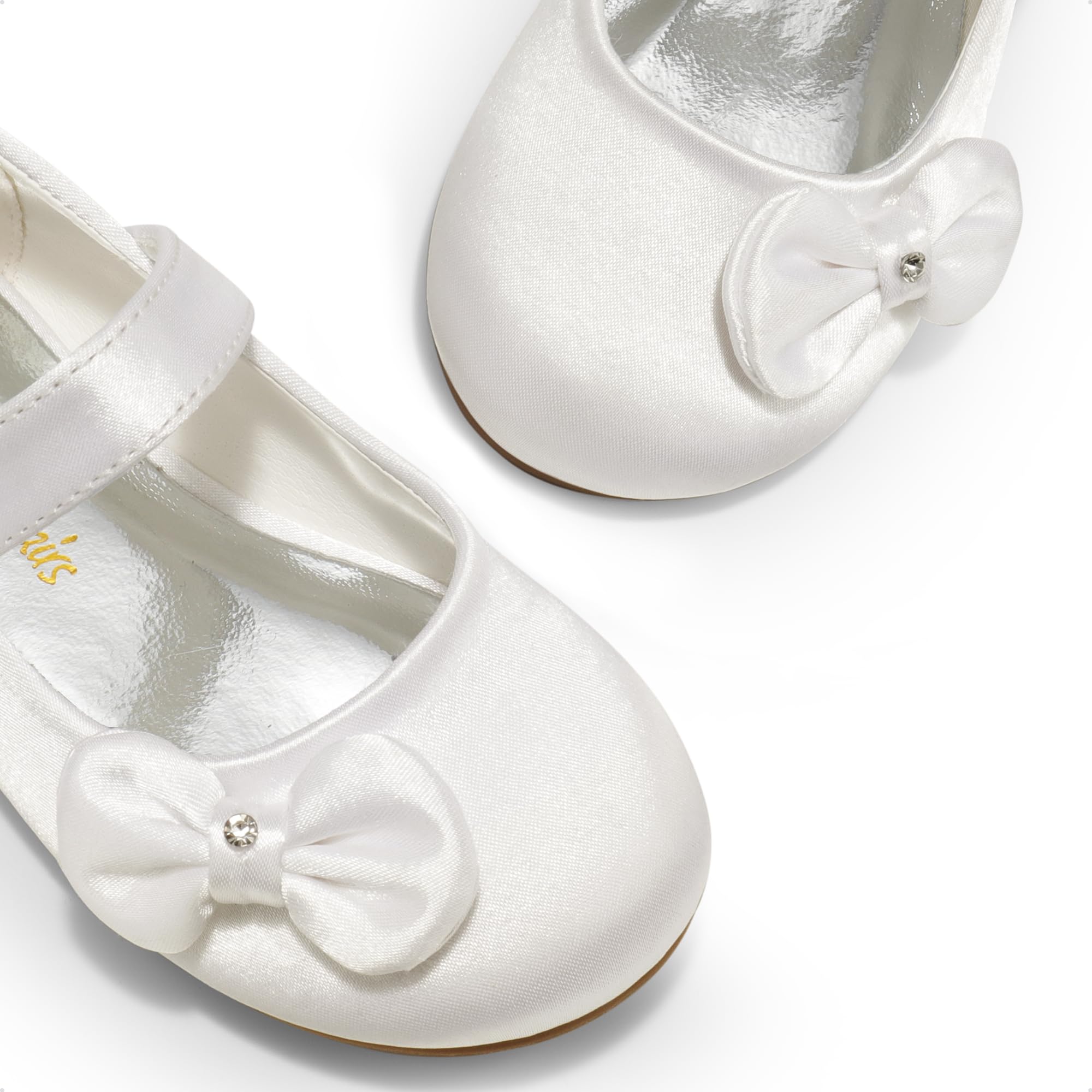 DREAM PAIRS Dziewczęce buty na ubrania dla dziewczynek z kwiatami na wesele, imprezę