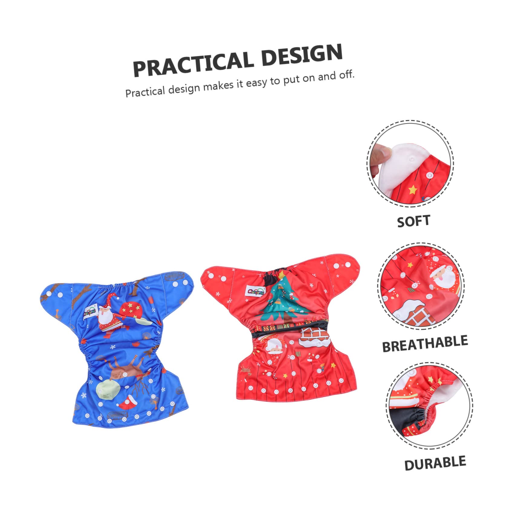 BESTonZON Christmas Cloth Diapers Training Pants for Boys Leak-Proof Comfortable Fit