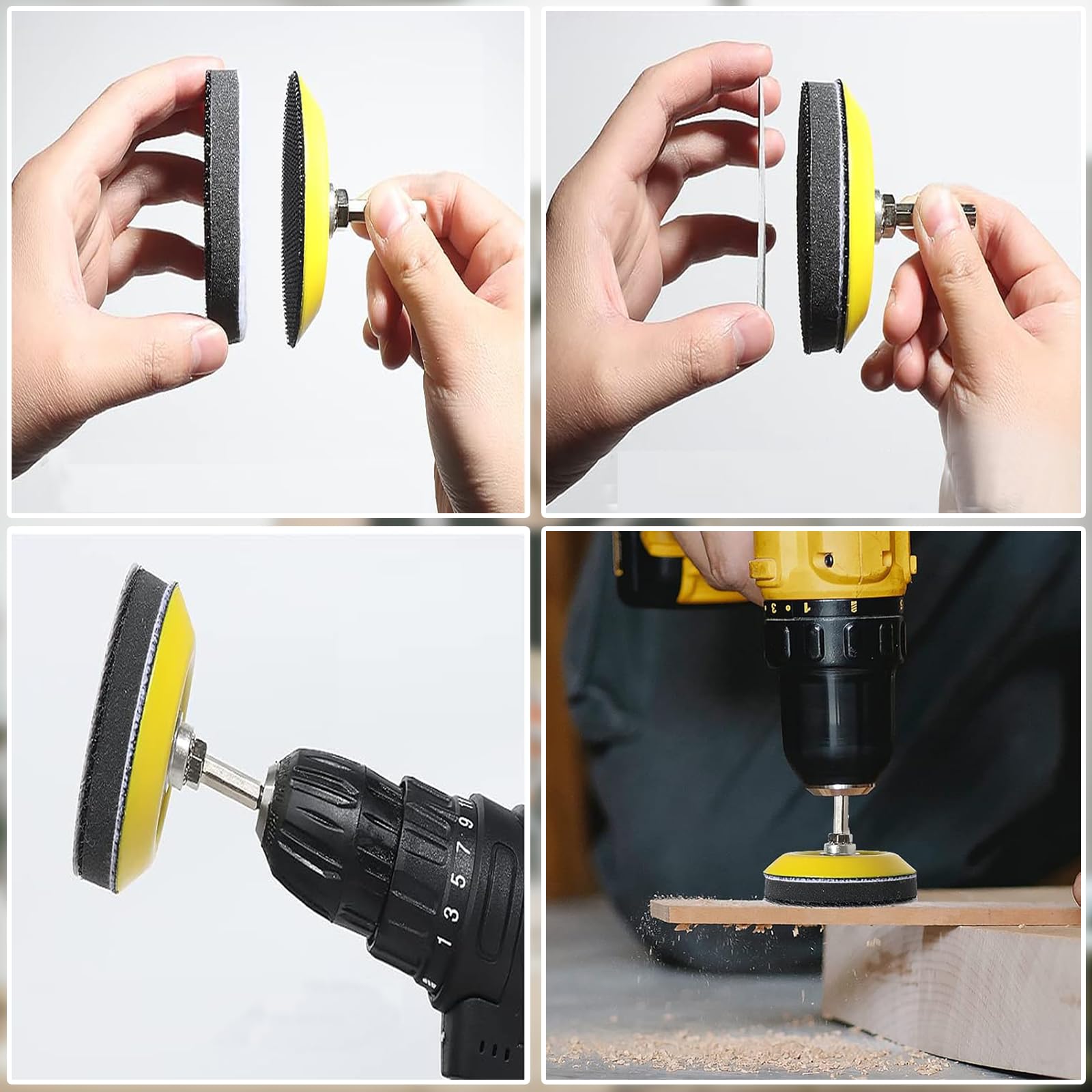 5 Cuscinetti Abrasivi 50mm - Per Levigatura E Lucidatura Con Attacco 1/4 - Foto 4