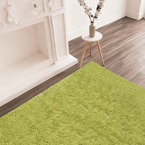 Miniatura 27 de Vafodo Alfombras de área para dormitorio esponjoso, alfombra de sala de estar, 9 x 12 pies, suave y esponjosa, alfombra de área rosa sólido