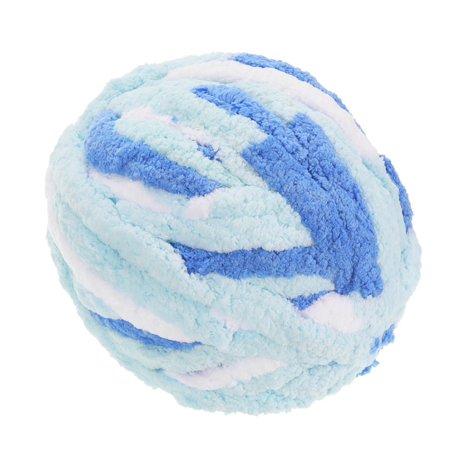 Fil chenille épais et moelleux en polyester de qualité supérieure bleu mélangé