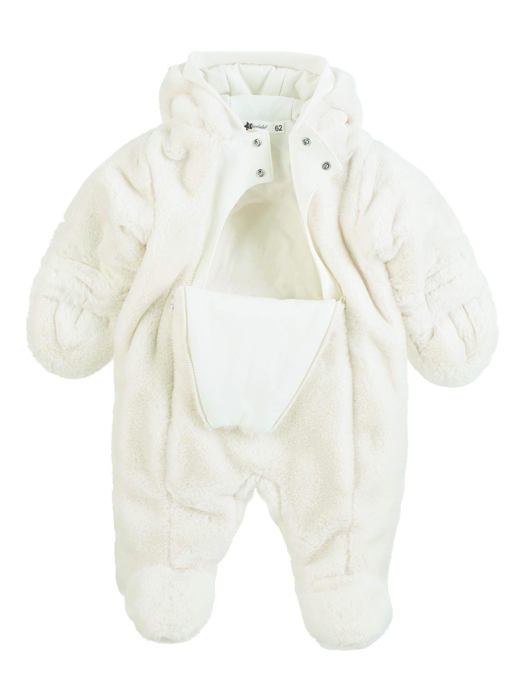 Sterntaler Mädchen Overall Overall mit Reißverschluss, Baumwollfutter und zurückklappbaren Handschuhen, Flausch, Wattiert (1er Pack)