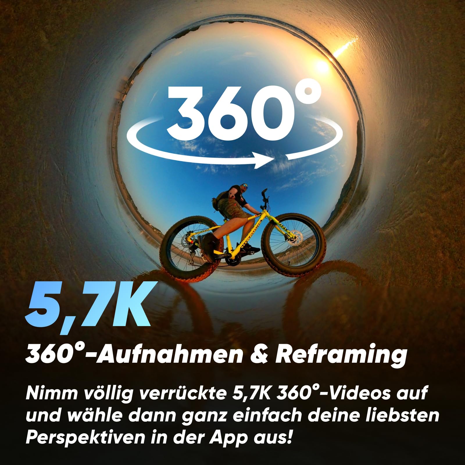 Insta360 X3 Starter-Bundle - wasserdichte 360° Action Kamera mit 1,27 cm (1/2 Zoll)-Sensor, 5,7 K 360°, 72 MP 360° Fotos, Stabilisierung, 5,8 cm (2,29 Zoll)-Touchscreen, Vibrationserkennung