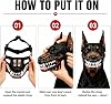 Bozal de perro aterrador con dientes, divertido y terrorífico, anti-ladridos y anti-mordidas para perros pequeños, medianos y grandes (Tipo-A, XL) 5
