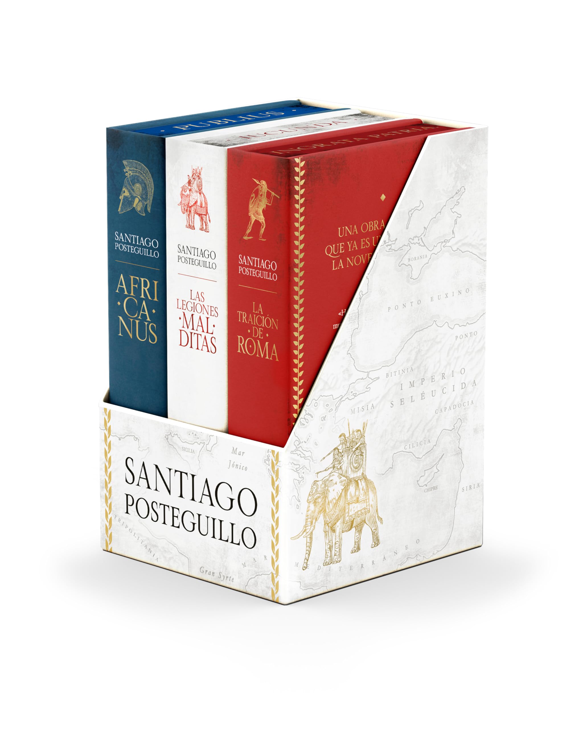 Trilogía Africanus (estuche con: El hijo del consul | Las legiones malditas | La traición de Roma) (Campaña edición con cantos tintados)