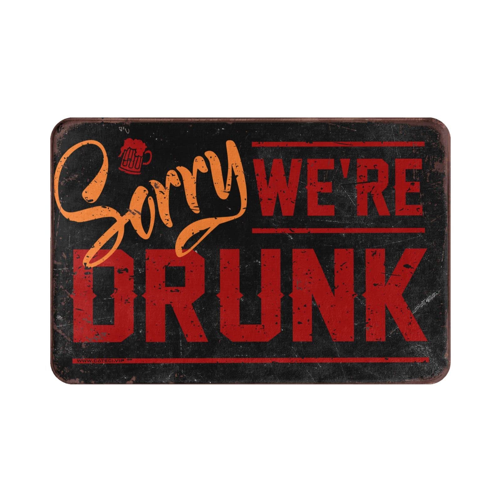 Zerbino per tenda Sorry We're Drunk Rug Farmhouse tappetini da bagno tappeto runner da bagno (dimensioni: 65 x 90 cm)