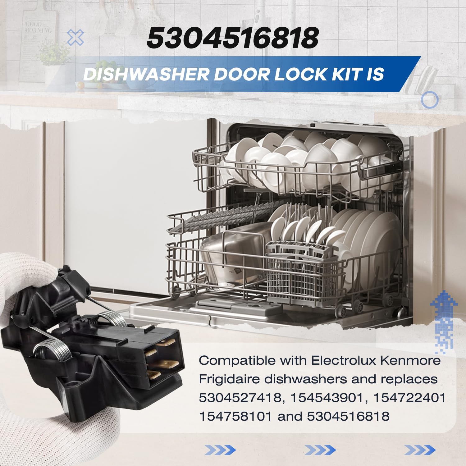 Audio Rack Upgraded W10546503 WPW10546503 Dishwasher Top Rack