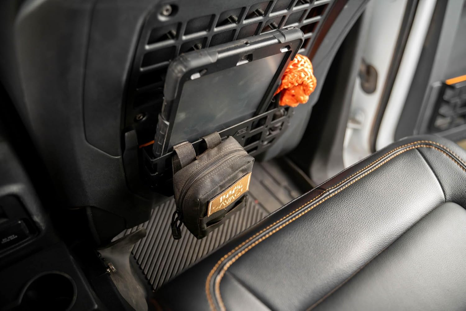 DV8 Offroad Seat Back Molle Pockets for 2021-2026 Ford Bronco | Replaces The Weak Factory Netting | Compatible w/Molle Accessories | 2mm Steel Construction | Black Powder Coat Finish | Sold as a Pair
