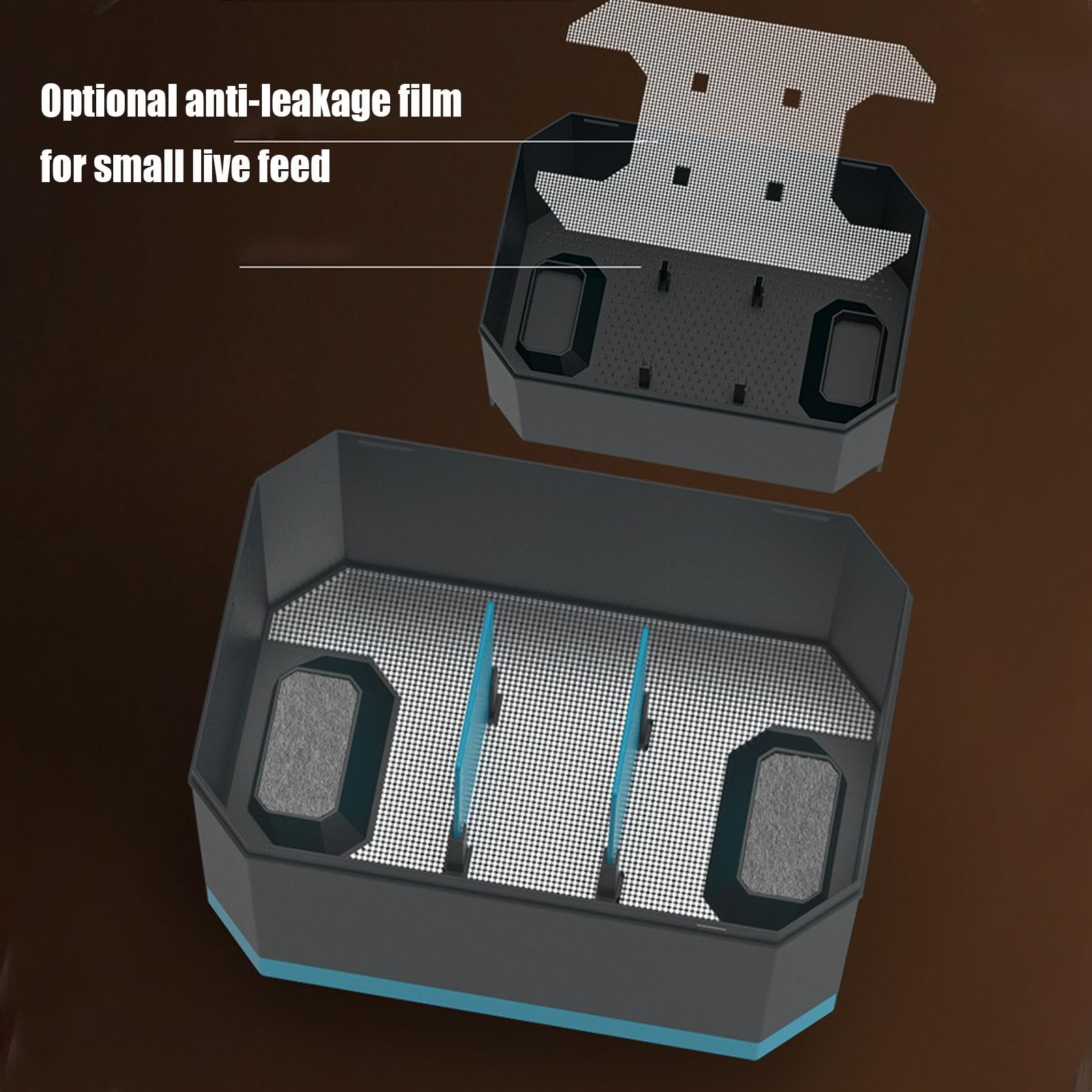 JINGLING Caja de comida para serpientes, alimentador de cucarachas, transportador portátil de viaje de serpientes, reptiles, hábitat, jaula de transporte de tortugas, casas de cría de mascotas