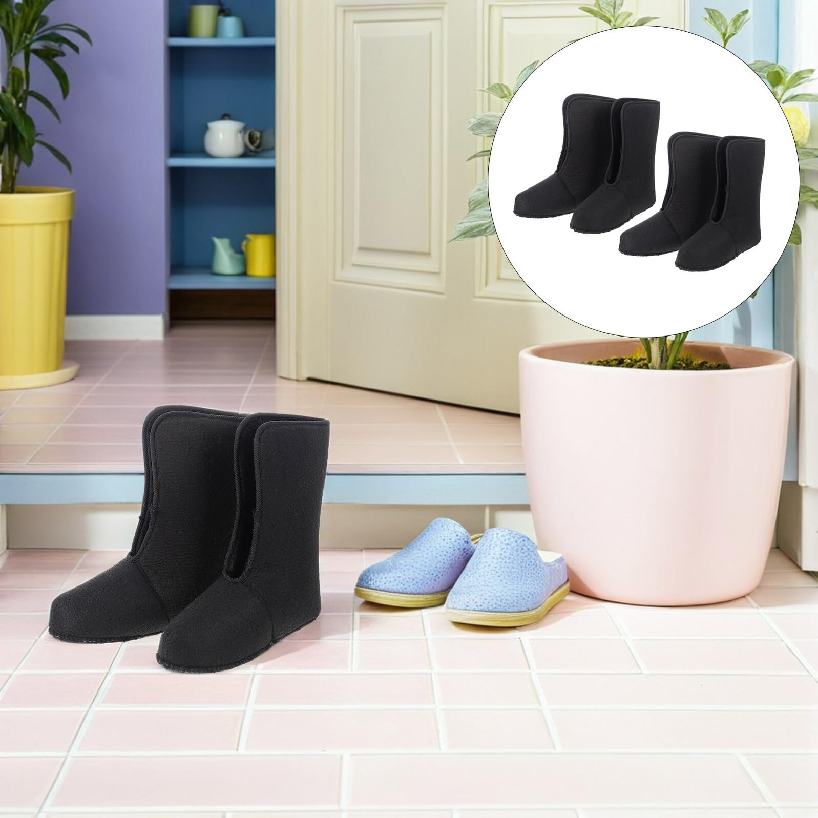 ABOOFAN Doublures Chaudes et Amovibles pour Bottes Homme Pointure 44 Semelles Intérieures Isolantes et Antidérapantes 2 Paires pour Randonnée Pêche et Activités Hivernales en