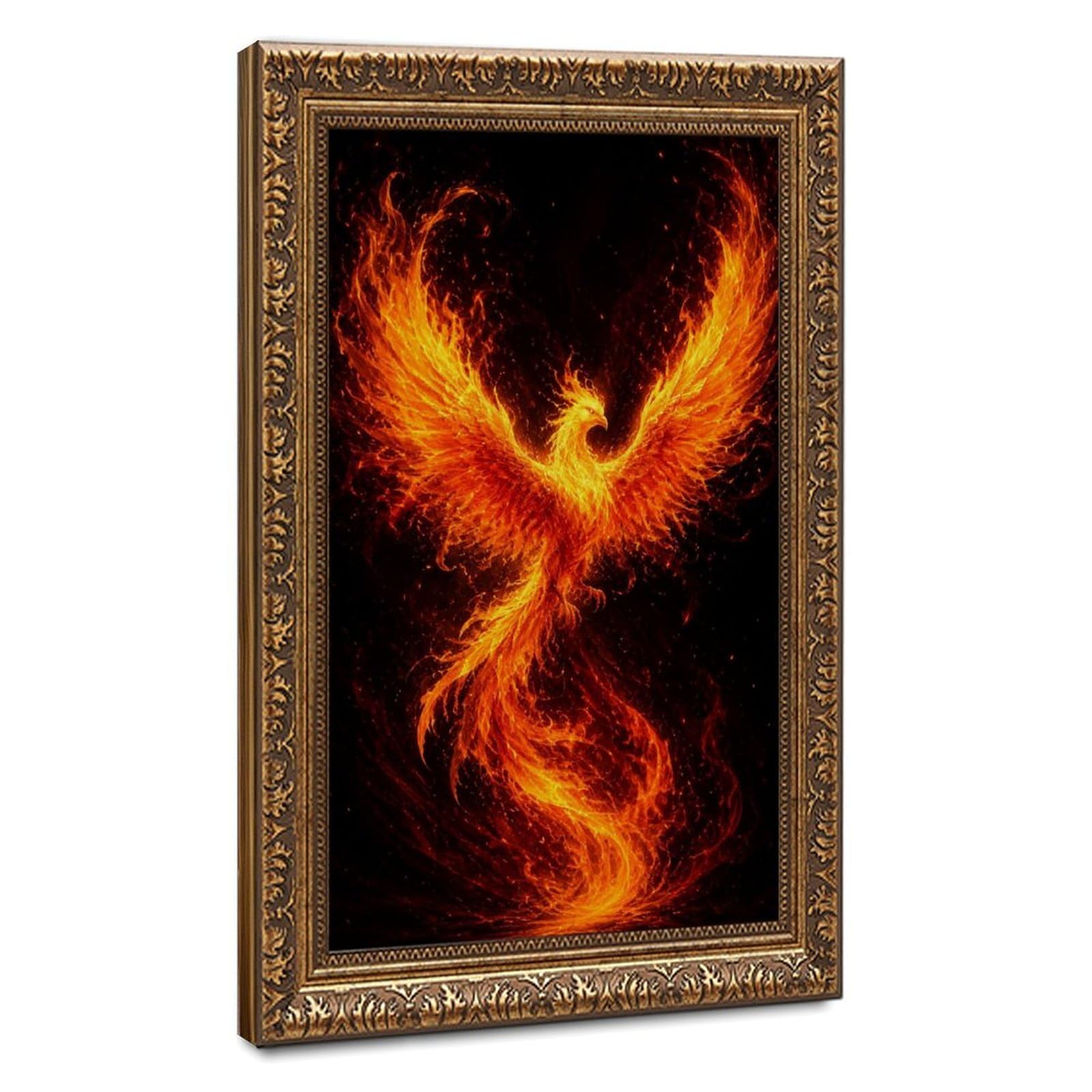 FDKLS The Phoenix Reborn from The Ashes Poster Canvas Poster for Dorm Room Decor Gift