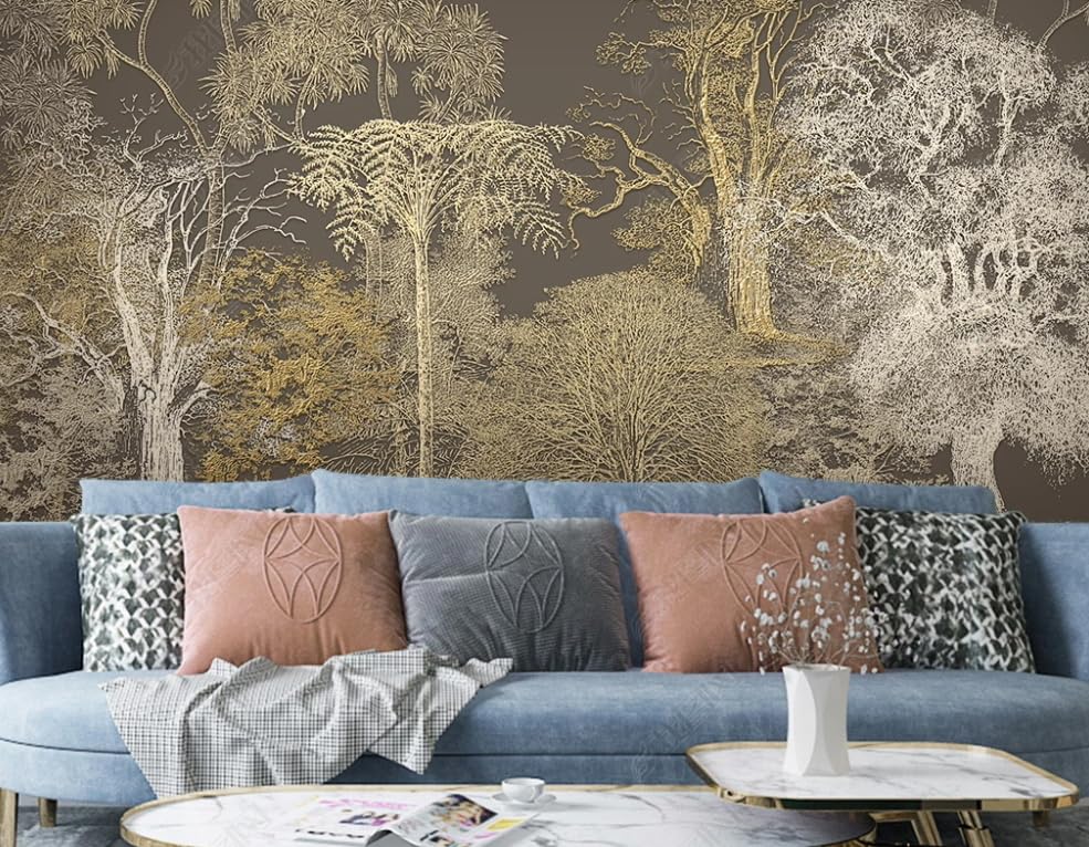 Papier peint intissé forêt poster géant mural salon chambre 200x140