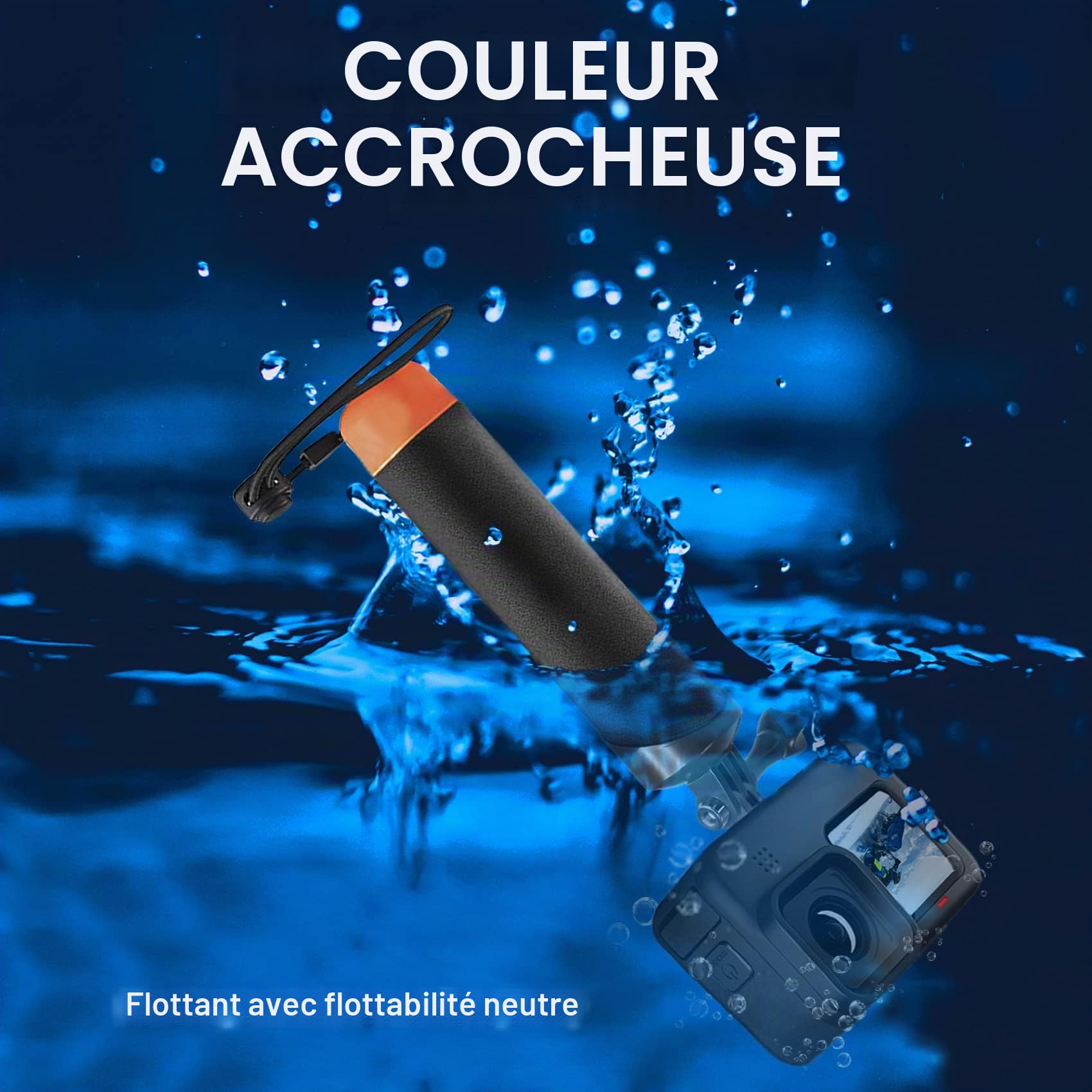 FitStill Boîtier sous-marin étanche de 45 m avec filtre de plongée pour Go Pro Hero 4K (2024), poignée monopode flottante pour Hero 4K 2024