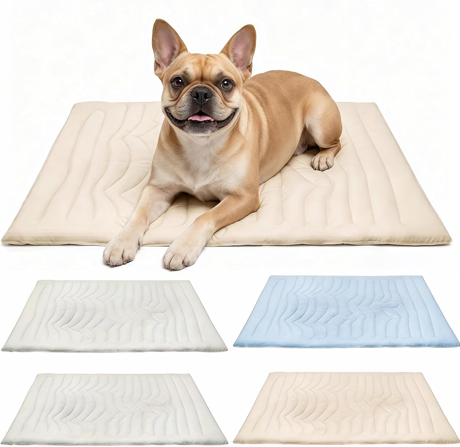 Tapis Rafraîchissant pour Chien Kobolaf - Coussin Réversible en Soie Glacée, Lavable Et Respirant, Idéal pour Lété chez Les Chiens Et Les Chats. Conception Green Large