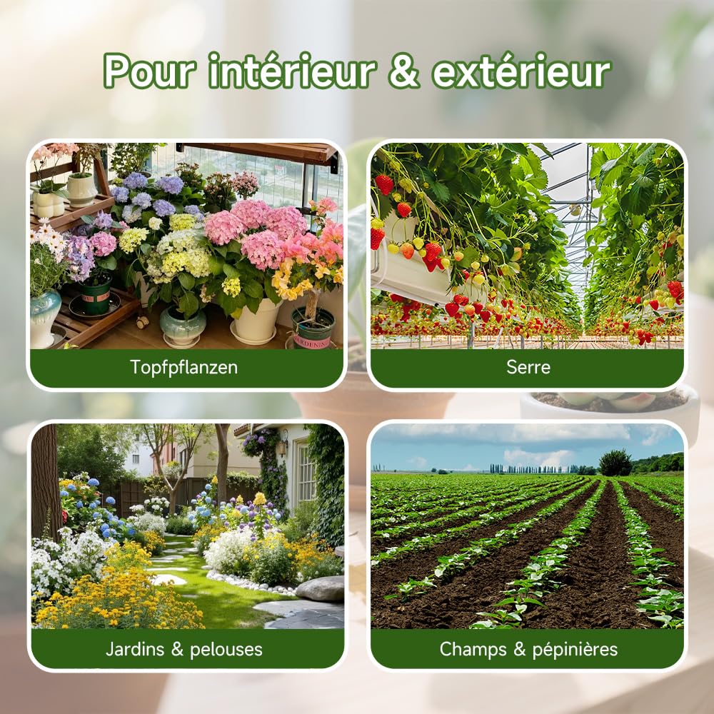 Uzoli SGS13 Testeur d'humidité du Sol Plantes, 5 en 1 Appareil de Mesure du Sol pour fertilité, Valeur ph, Intensité Lumineuse, Température, Humidité du Sol, Hygromètre pour Jardin et pelouse