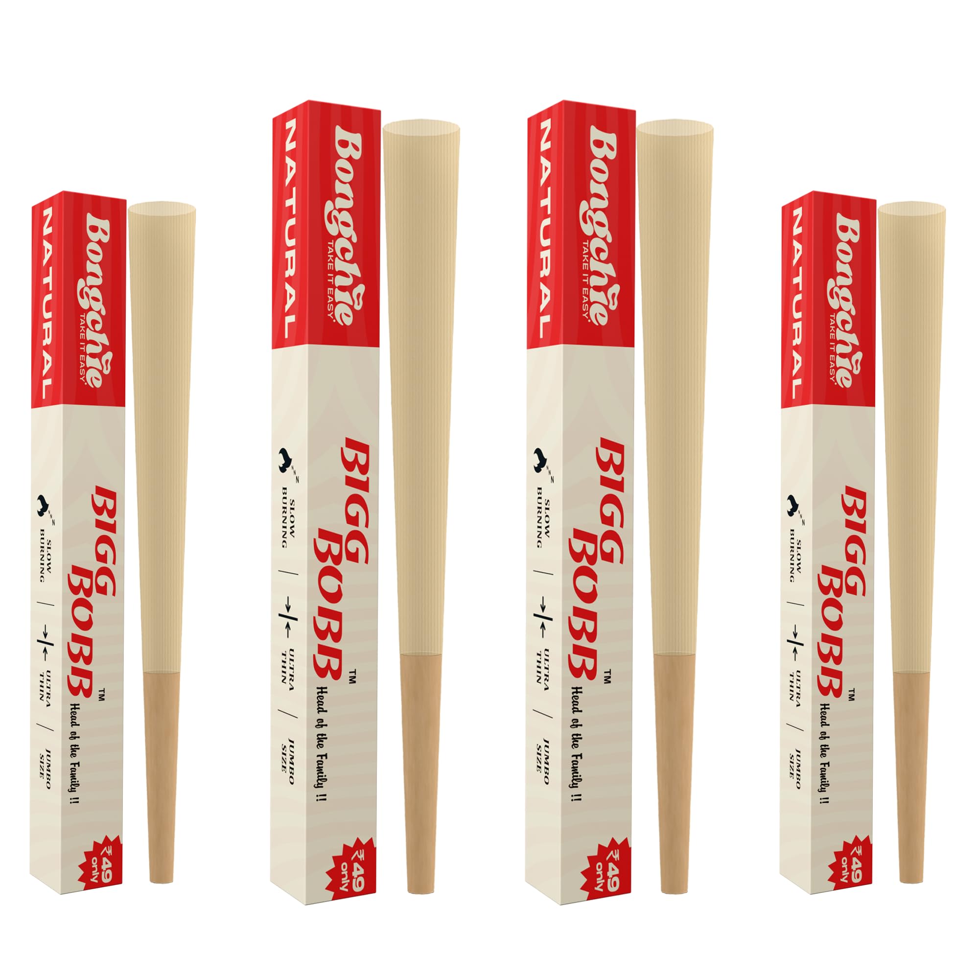 Bongchie BIg Bobb Jumbo Size Slim Rolling Cones with Perforated Filters | 280mm Length I Ultra Thin Slow Burning Paper | RoHS Certified Filter Tips | Pack of 4-image-28