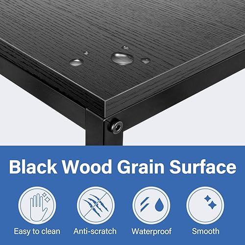 Miniatura 4 de YSSOA Mesa lateral para sofá con superficie de madera dura, 13.75 pulgadas de profundidad x 21.75 pulgadas de ancho x 27 pulgadas de alto, color