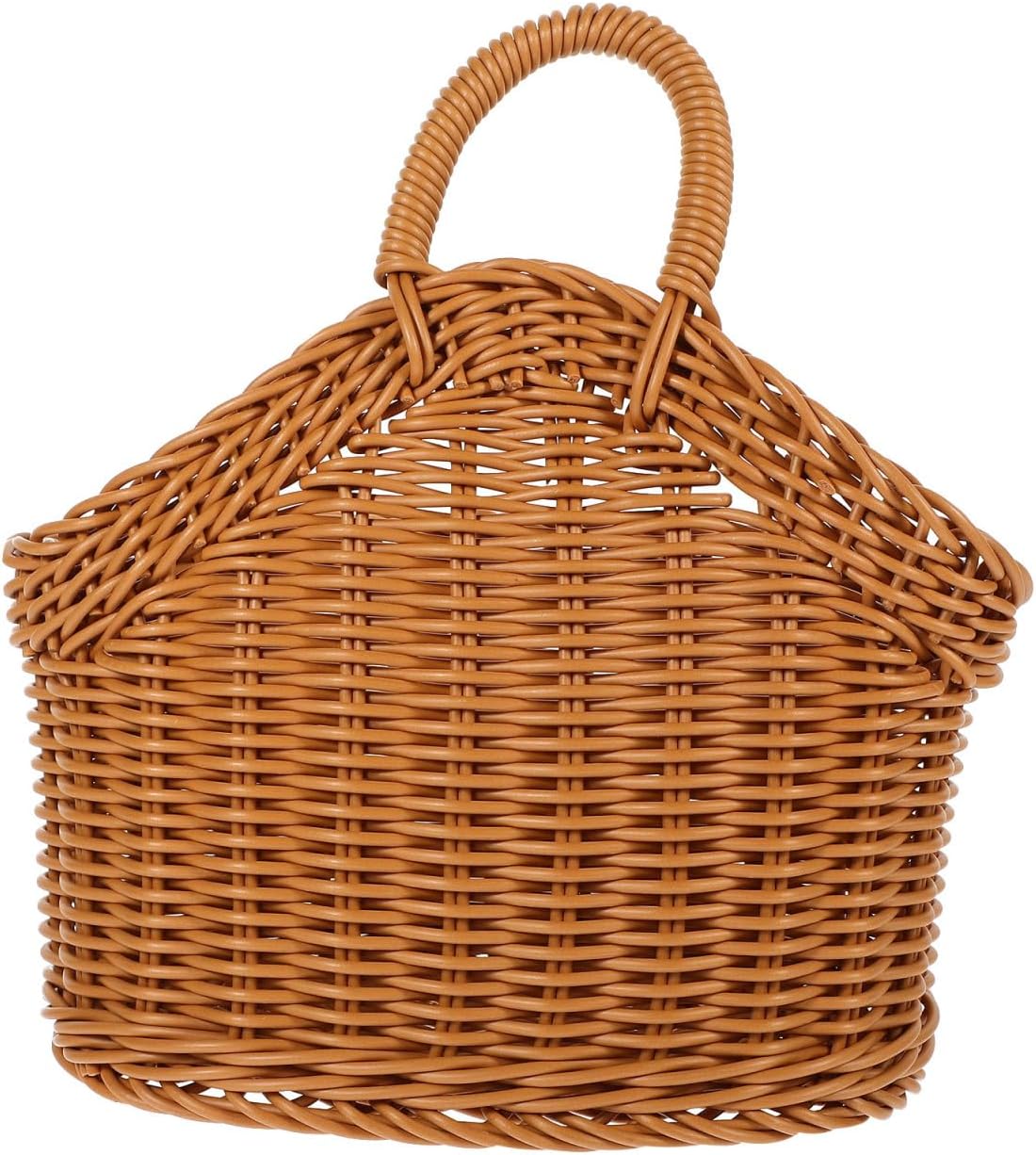 Luxshiny Countryside Style Knitted Hanging Basket Wall-Mounted Storage Organizer for Kitchenware Spoon Fork Chopsticks Holder Lightweight Kitchen Storage Basket