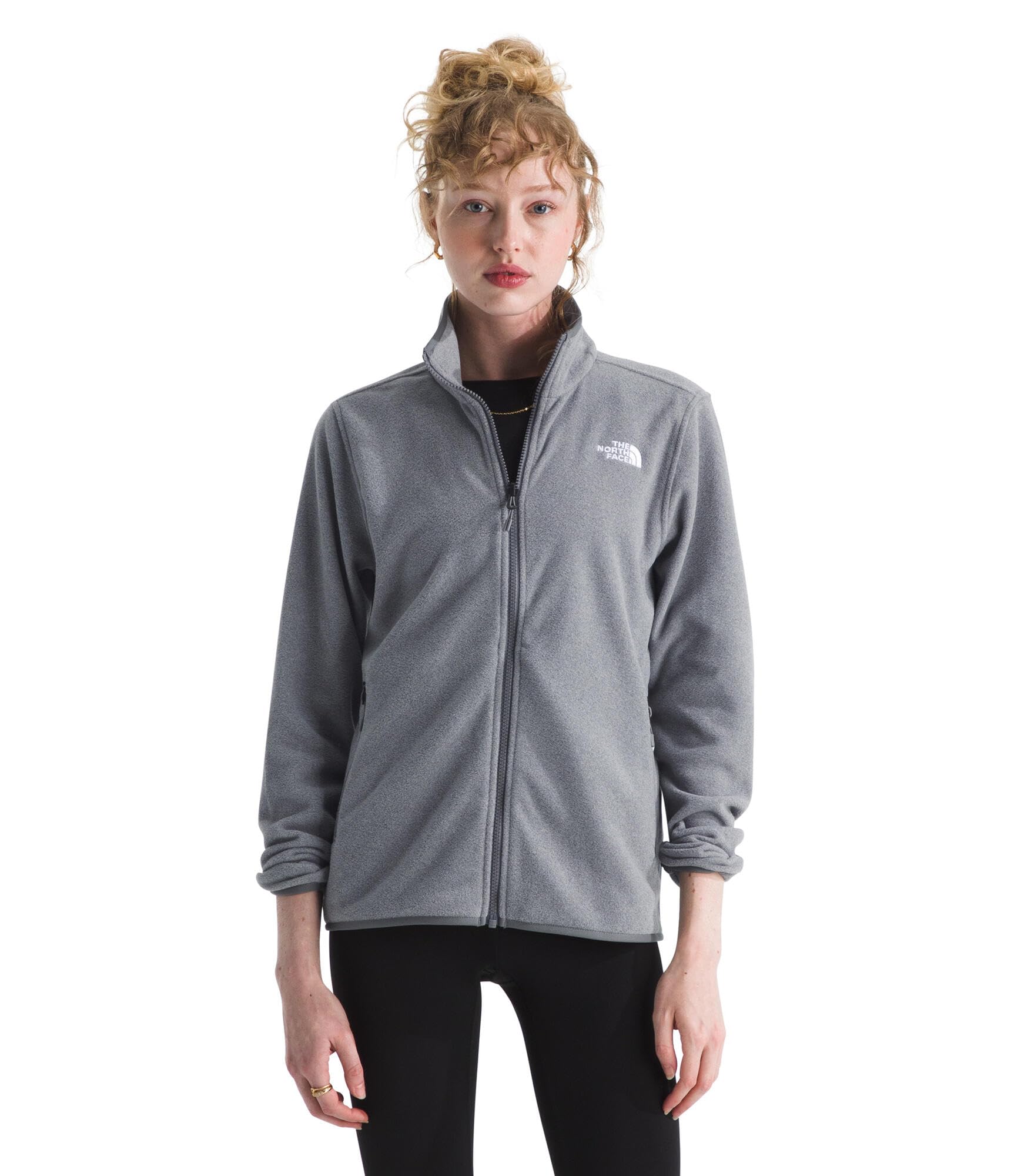 The North Face womens Glacier Fleece Jacket (Standard & Plus Size) | Zippered Hand Pockets & Stretch Binding on the Collar, Cuffs & Hem