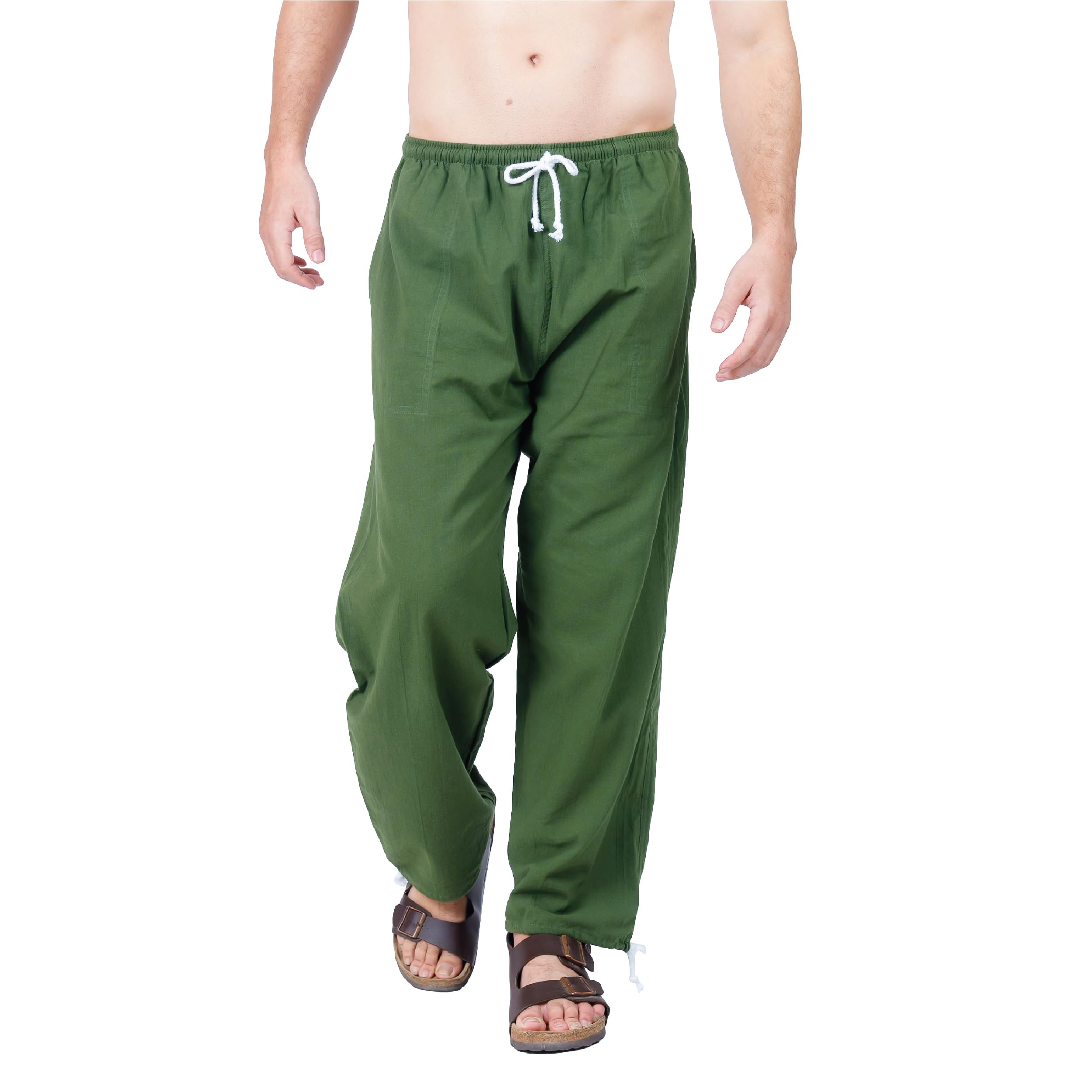 CandyHusky Men's Cotton Joggers - Comfortable Baggy Sweat Pants, Casual Elastic Waist Lounge Pajama Yoga Pants