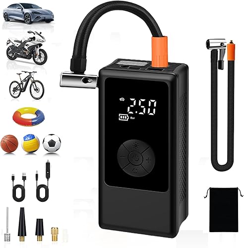 Inflador de neumáticos, compresor de aire portátil para pelota de automóvil y baloncesto para pelotas deportivas, bomba de aire automática para disponible en Yaxa Guatemala