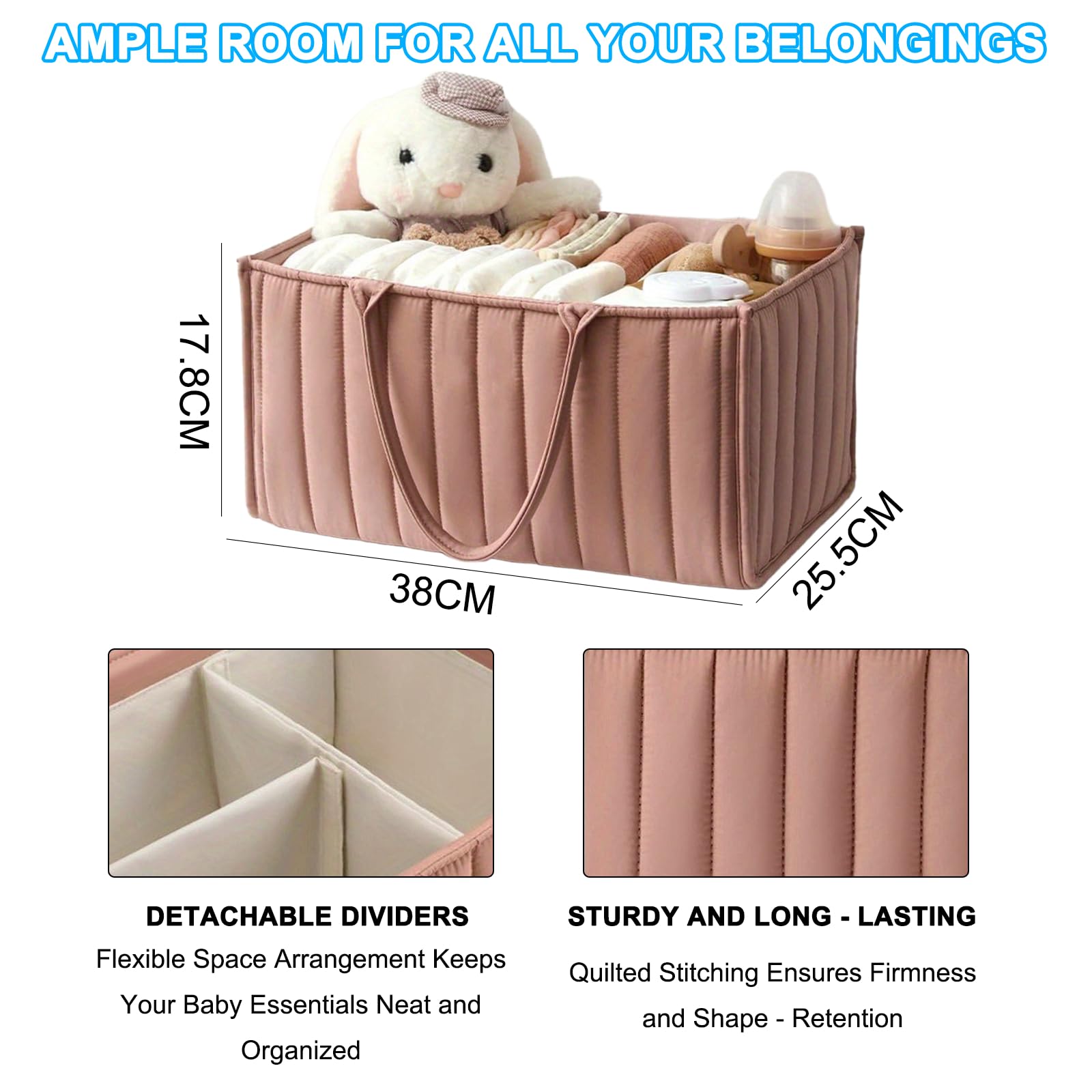 Organizer Ubbi Per Pannolini - Porta Tutto Per Il Cambio Neonato, Bianco - Foto 6