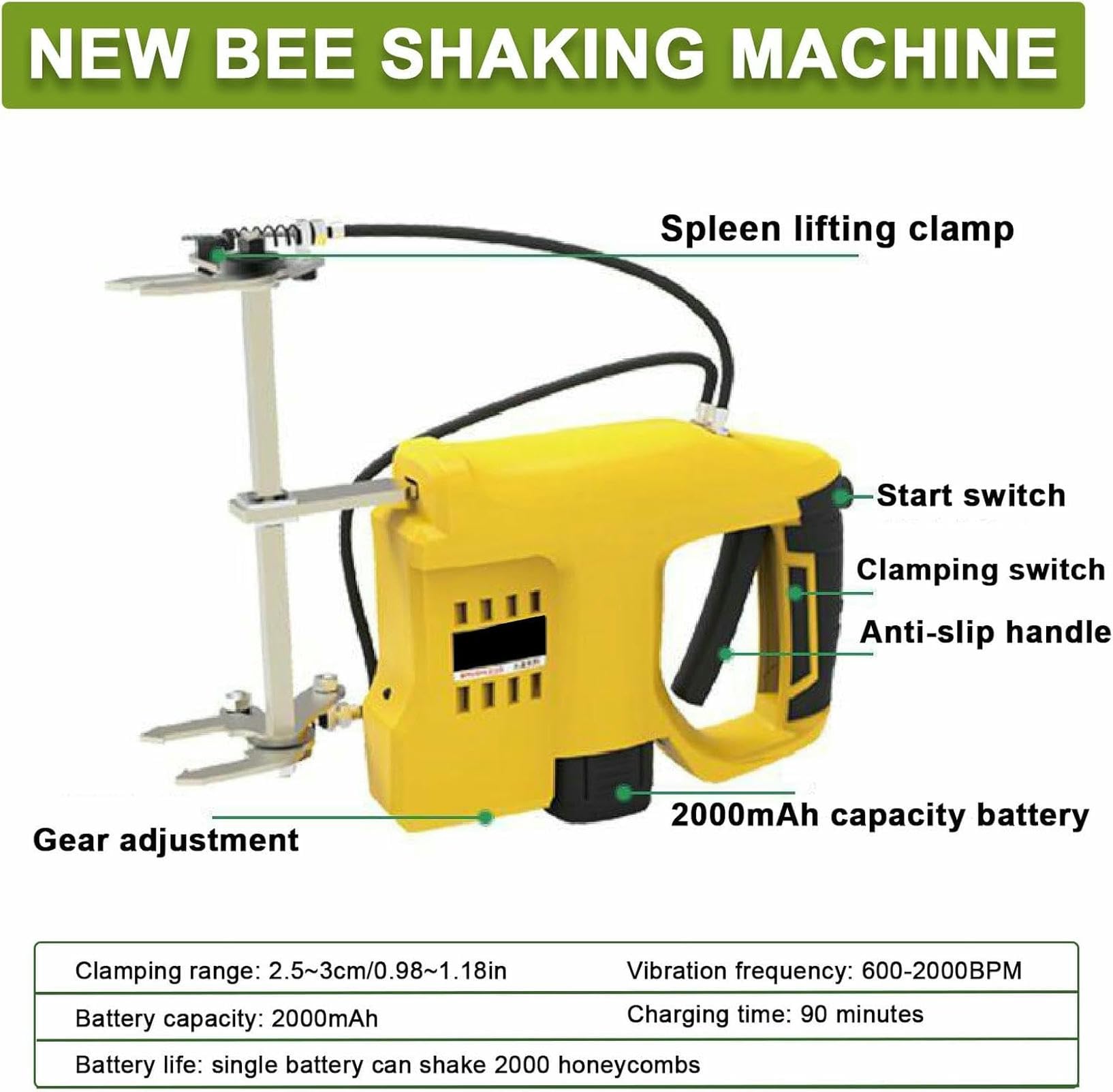 Herramientas Eléctricas De Apicultura De La Colmena/máquina De Agitación De Abejas Portátiles, Máquina De Agitación De Agitación Automática De Abejas para La Granja De Abejas Domésticas
