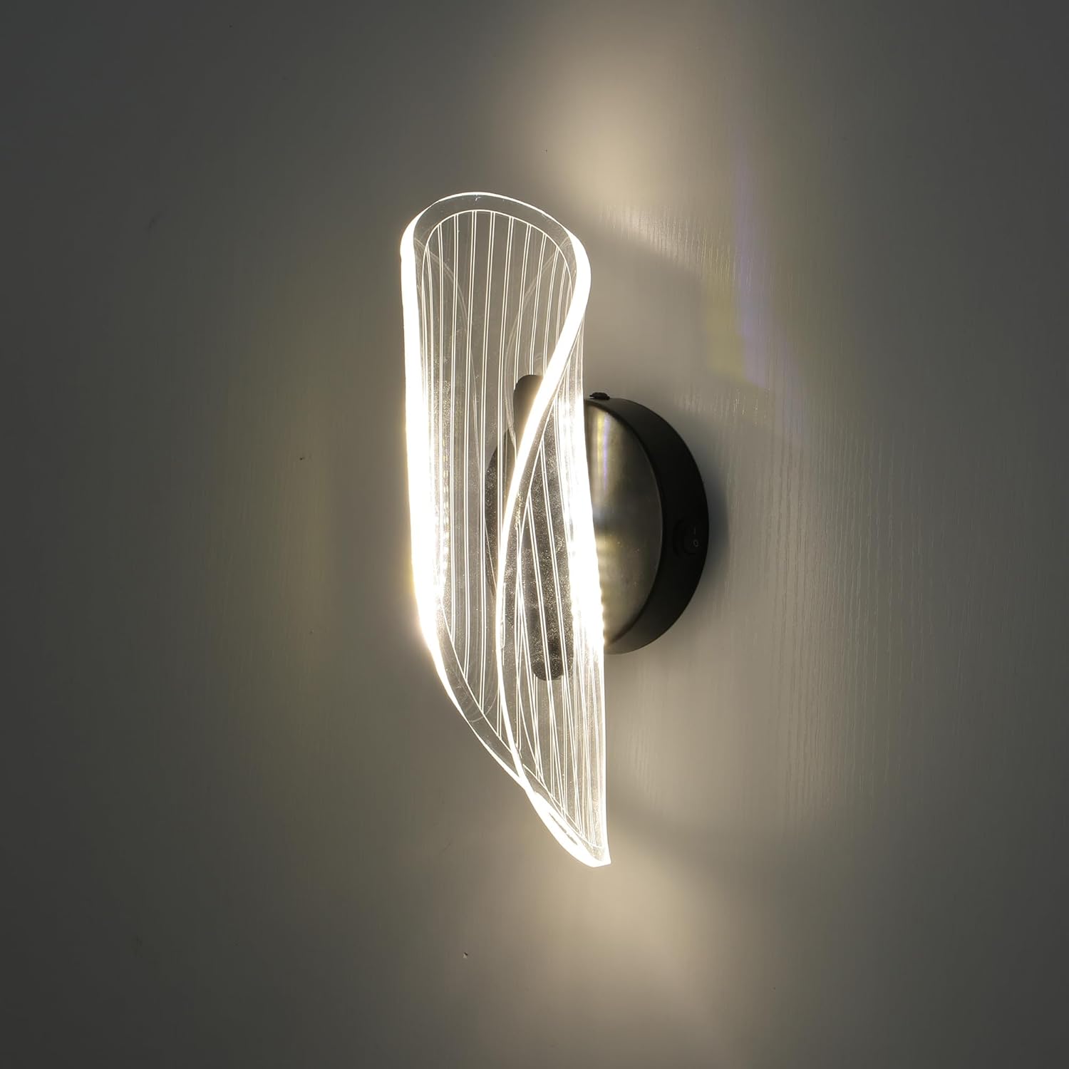 12V LED RV Wall Sconce Light Fixture with ON/Off Switch, RV LED Bedside Reading Lamp with Acrylic Lens, 4000K Nature White Interior Light for RV, Marine, Motorhome