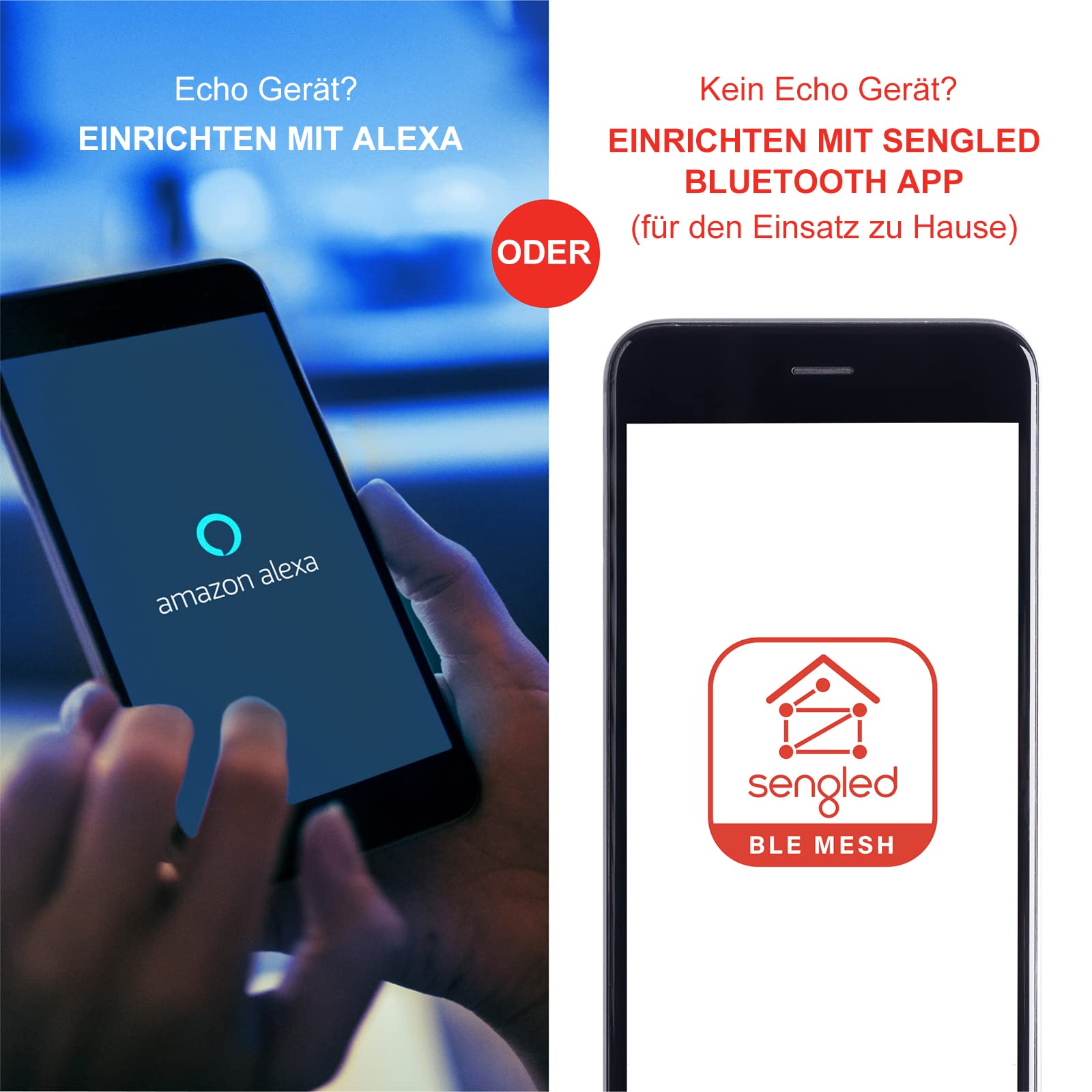 Sengled Lampadine Alexa Lampadina Smart Wifi E27, Lampadina Alexa Dimmerabile Lampadina, 16 Milioni Colori RGB & 2000K-6500K Bianco Freddo Caldo, Compatibile con Alexa/Google Home, 2 pezzi