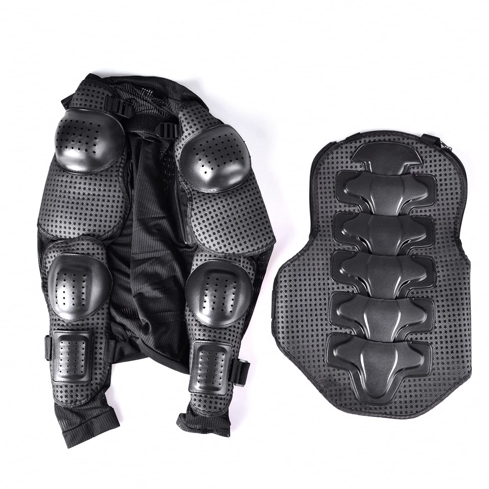 Traje Armadura de Motocicleta de Campo traviesa para Hombre, Pecho + Pantalones,Dorsal Guardia Carrera Corporal,Ropa Protectora de Carreras de Moto/Peto Motocross Enduro