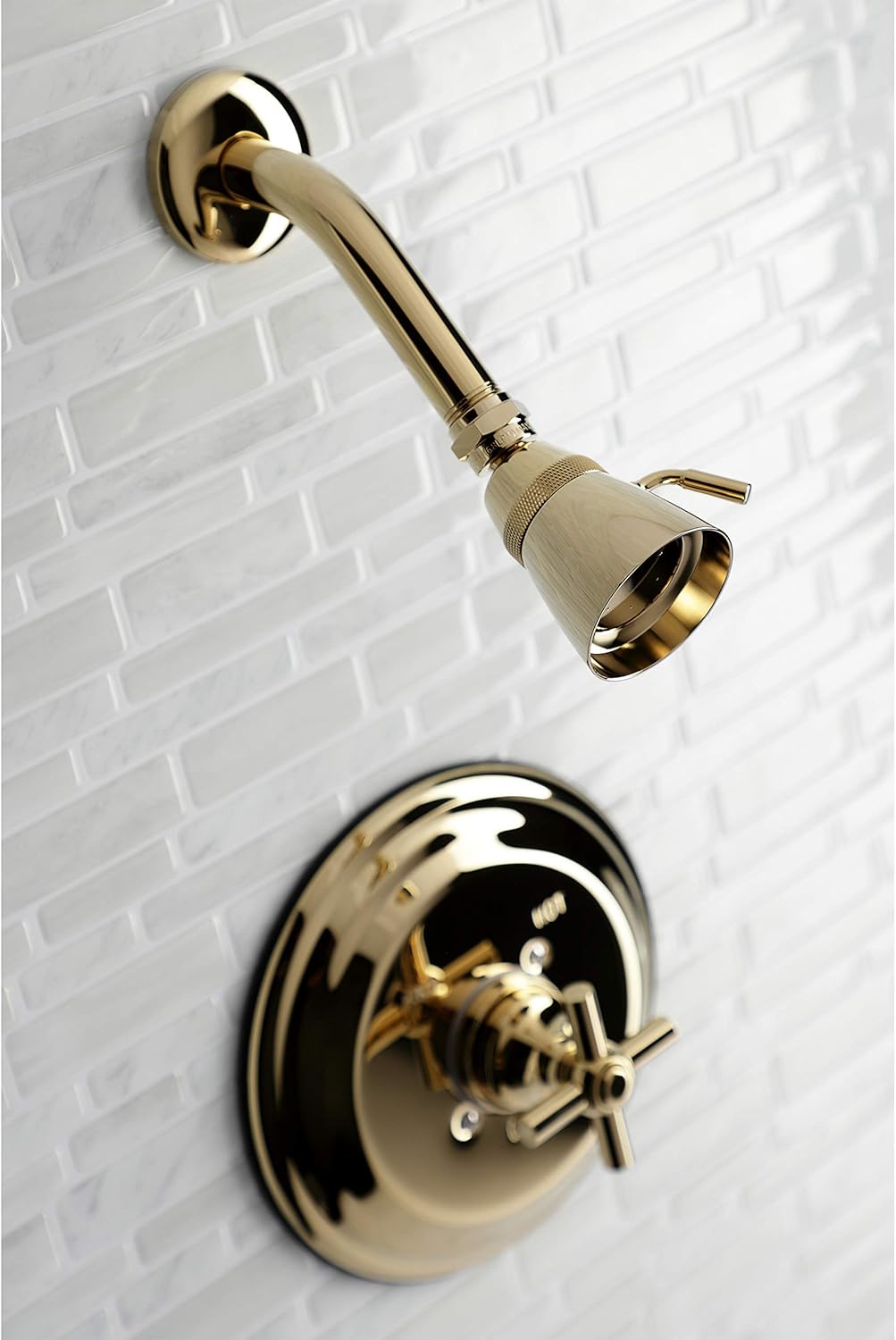 Kingston Brass KB2632EXSO Single-Handle Pressure Balanced Shower Faucet in Polished Brass