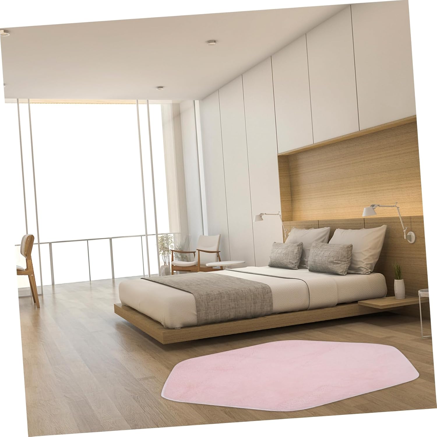 IMIKEYA Hexagon Playhouse Cushion Plush Rug Soft Floor Mat for Childrens Tent Mat Comfortable Nursery Decor