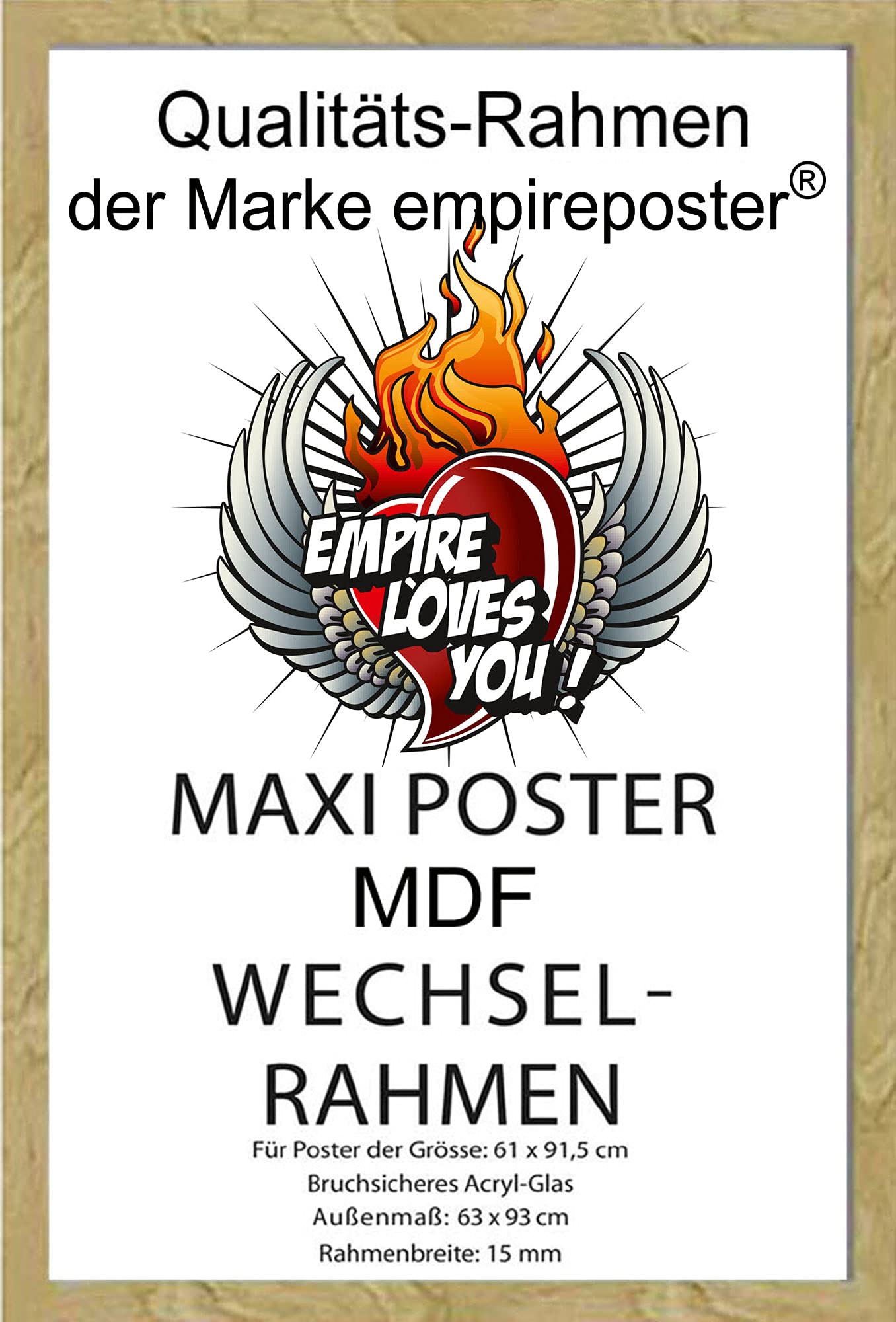 Trivium - The Crusade - Musikposter Heavy Metal Hard Rock Trivium Matt heafy - Grösse 61x91,5 cm + Wechselrahmen, Shinsuke® Maxi MDF Buche, Acryl-Scheibe