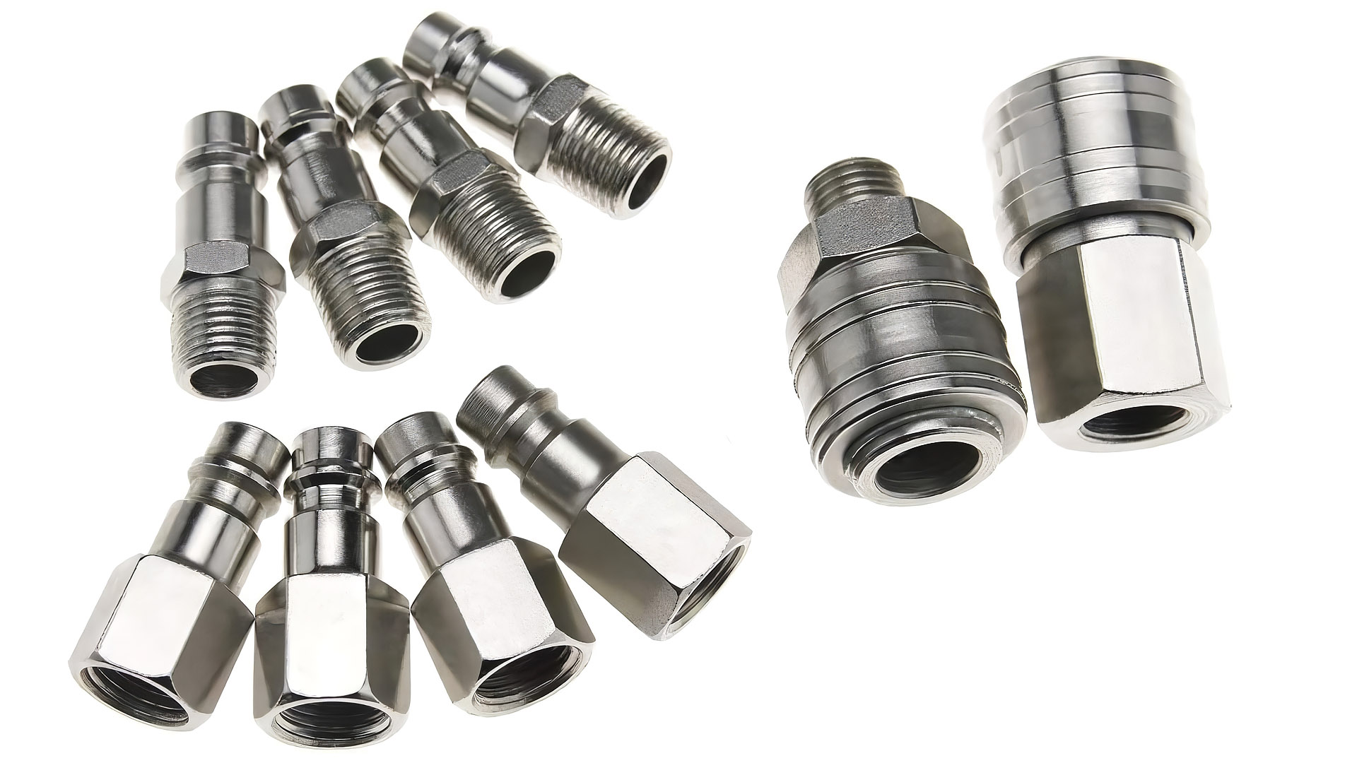 Distributore Aria Compressa,2 Attacchi Rapidi Aria Compressa 1/4,Raccordo Aria Compressa 1/4