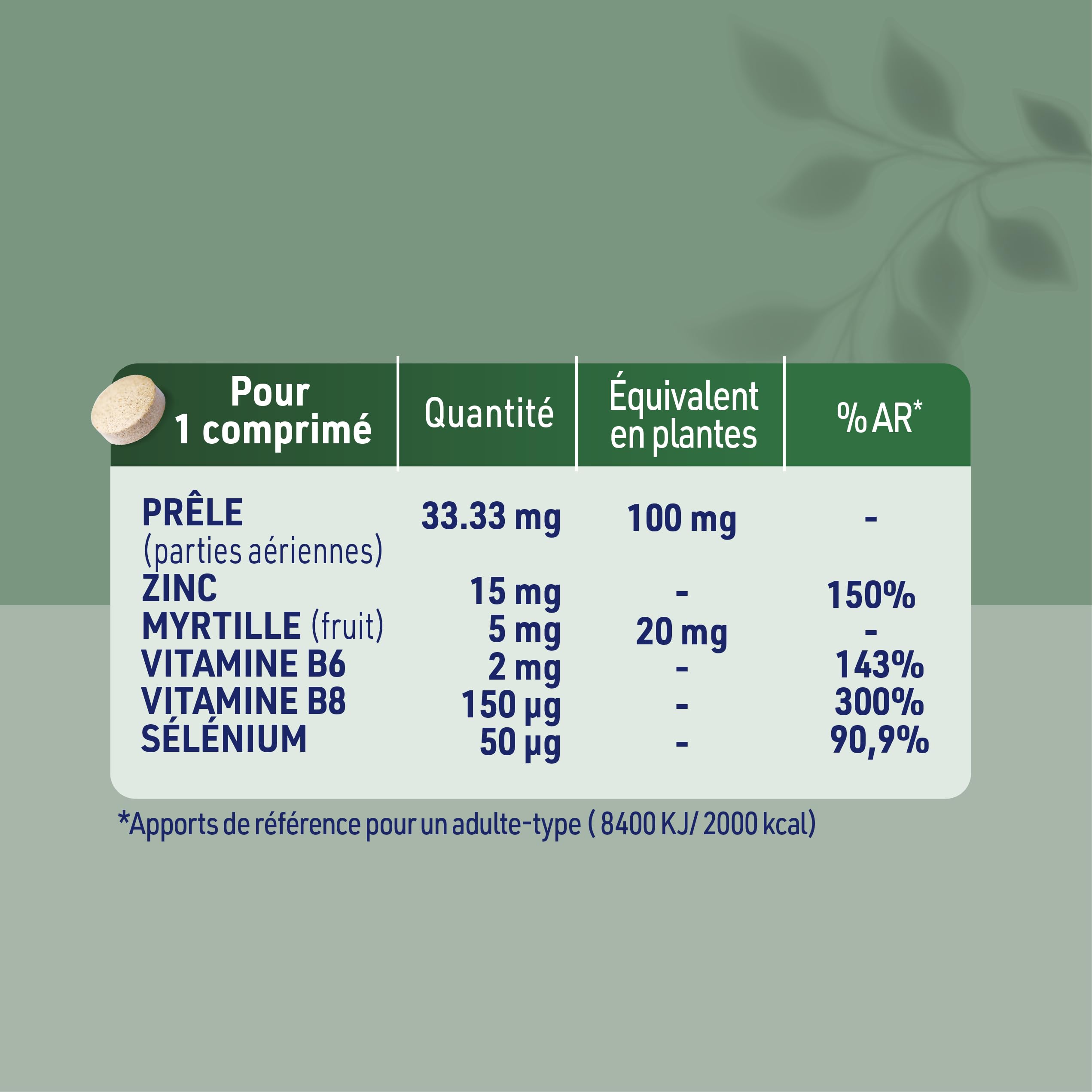 JUVAMINE - Chute de Cheveux : Pousse + Croissance - 6 Actifs Beauté dont Zinc et Biotine - Favorise la Croissance et la Résistance des Cheveux - Programme de 1 mois - 30 Comprimés - Fabriqué en France