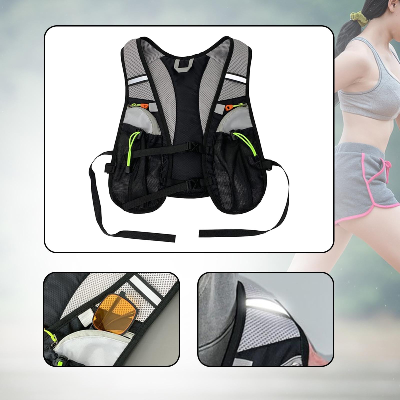 Aomiun Laufweste Brusttasche - Leichte Wasserfeste Sporttasche Für Joggen & Radfahren