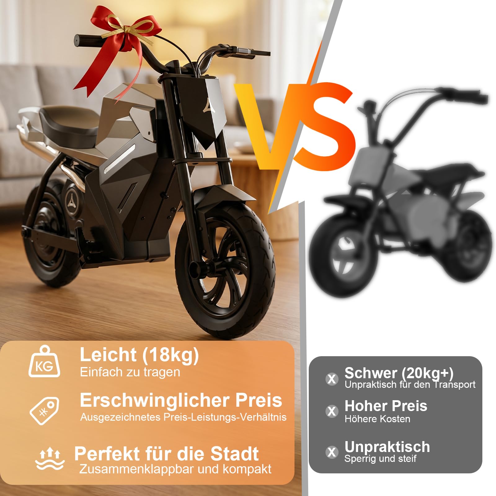 Motocicletta Elettrica per Bambini miniadv-200