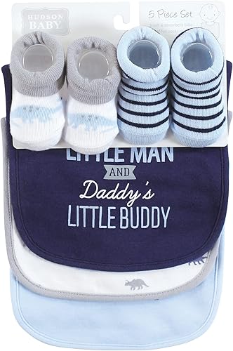 Miniatura 5 de Hudson Baby - Juego de babero y calcetines de algodón producto unisex Juego de babero y calcetines de algodón talla única