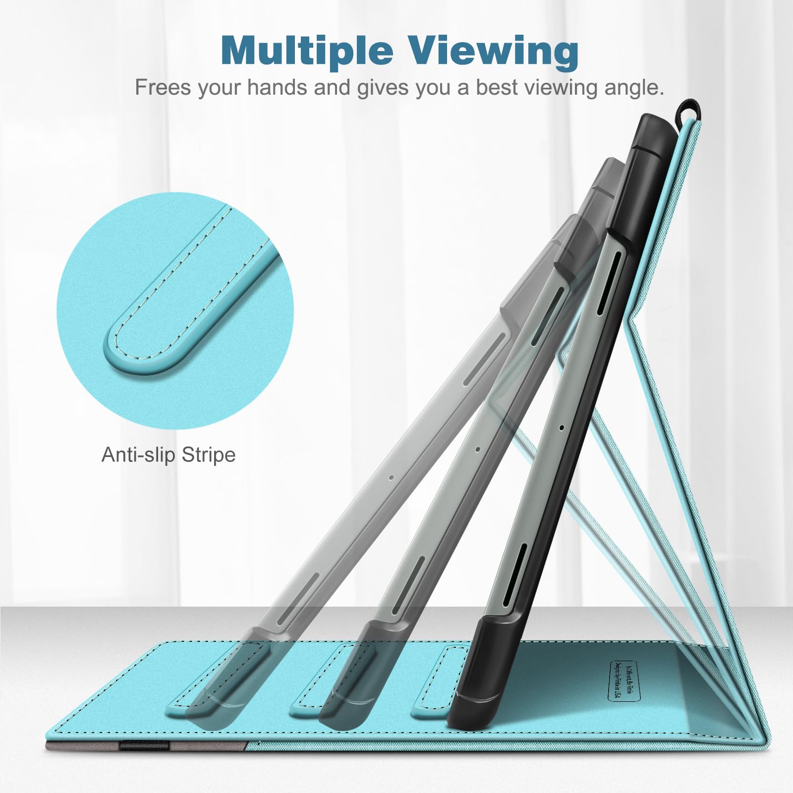 Fintie Case for Google Pixel Tablet 11 Inch 2023 Release, Multi-Angle Viewing Protective Stand Cover with Pocket & Pencil Holder Compatible with Charging Speaker Dock, Turquoise