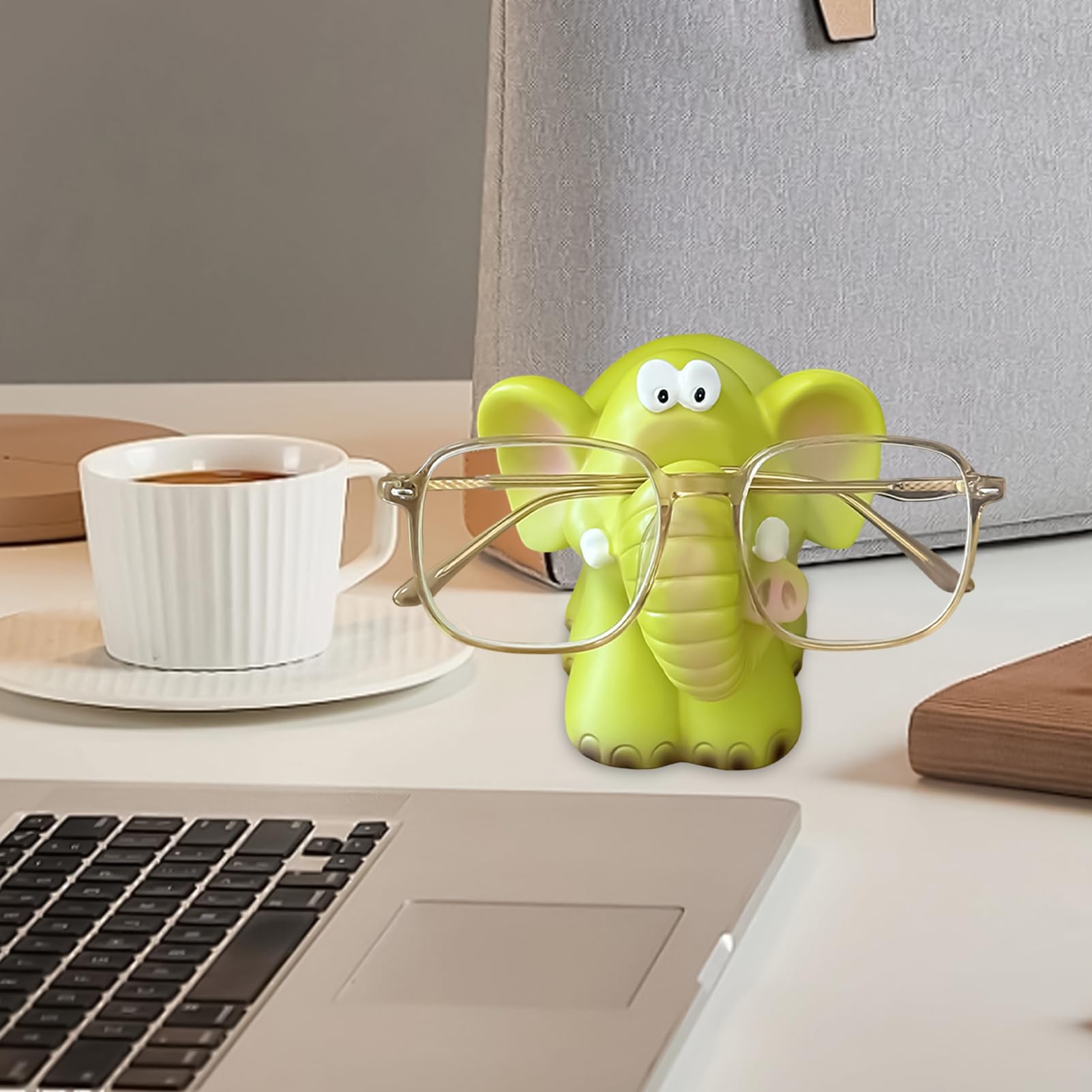 Generico Portaocchiali Elefante - Divertente Animale Portaocchiali Da Scrivania - Supporto Per Occhiali A Forma Di Elefante | Per Scrivania, Casa, Ufficio, Camera Da , Soggiorno