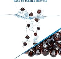 Vista 4 de Mr. Fireglass 10 libras de cristales de fuego mezclados en forma de diamante para chimenea y hoguera al aire libre y paisajismo - 2.54 cm de alto