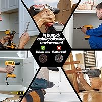 Vista 6 de QISHENG - Juego de 100 tornillos Phillips de cabeza plana de acero inoxidable marrón #6X1-1/2 (3.8 cm), tornillo de acero inoxidable 18-8 A2 (304)