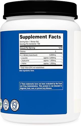 Vista 109 de Nutricost BCAA Polvo 2:1:1