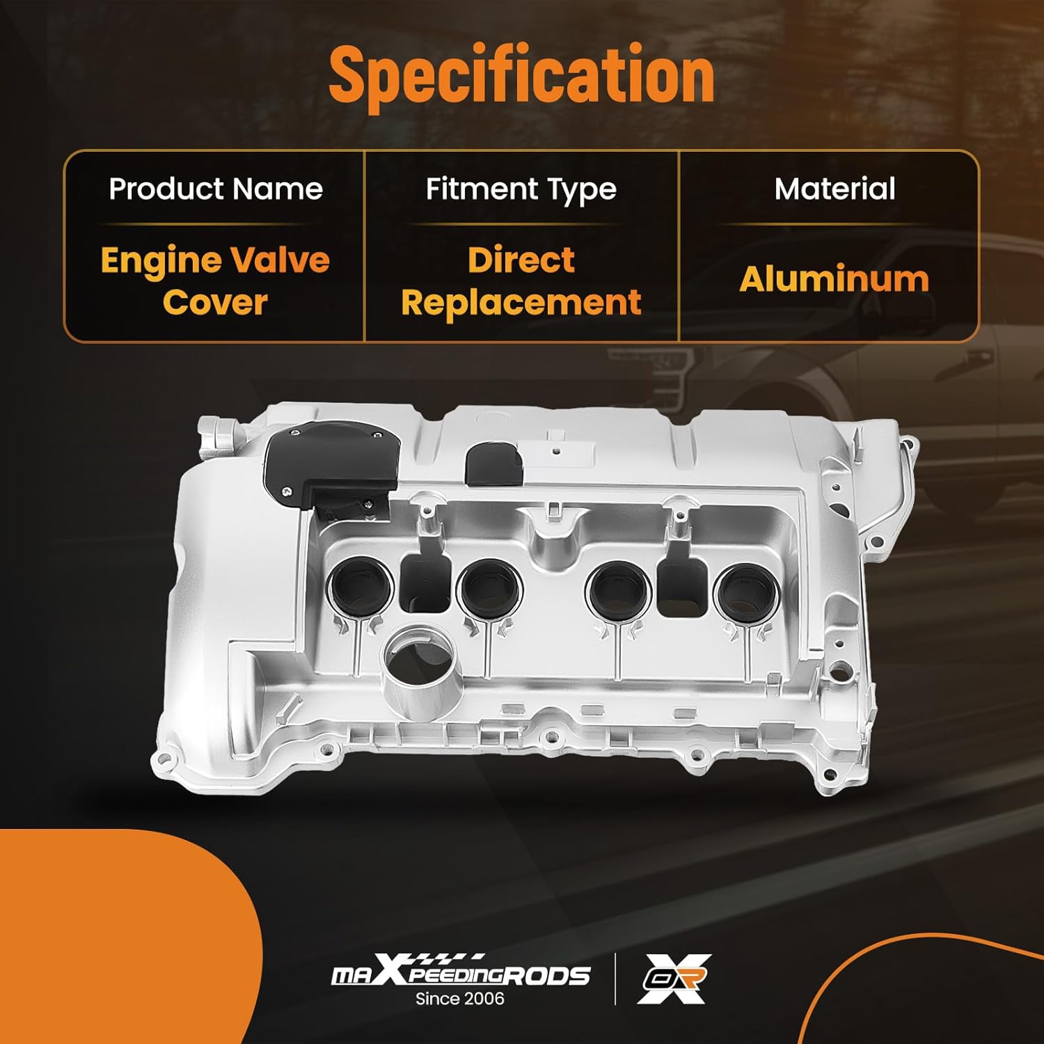 maXpeedingrods Aluminum Engine Valve Cover for MINI Cooper N12 N16 R55 R56 R57 R58 R59 R60 R61 2007-2016 Replacement 11127646554 11127572724