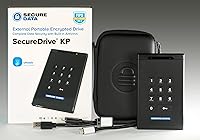 Vista 2 de SecureData SecureDrive KP 250GB SSD Hardware Encriptado USB 3.0 Unidad externa FIPS 140-2 Nivel 3 Desbloqueo a través del teclado compatible