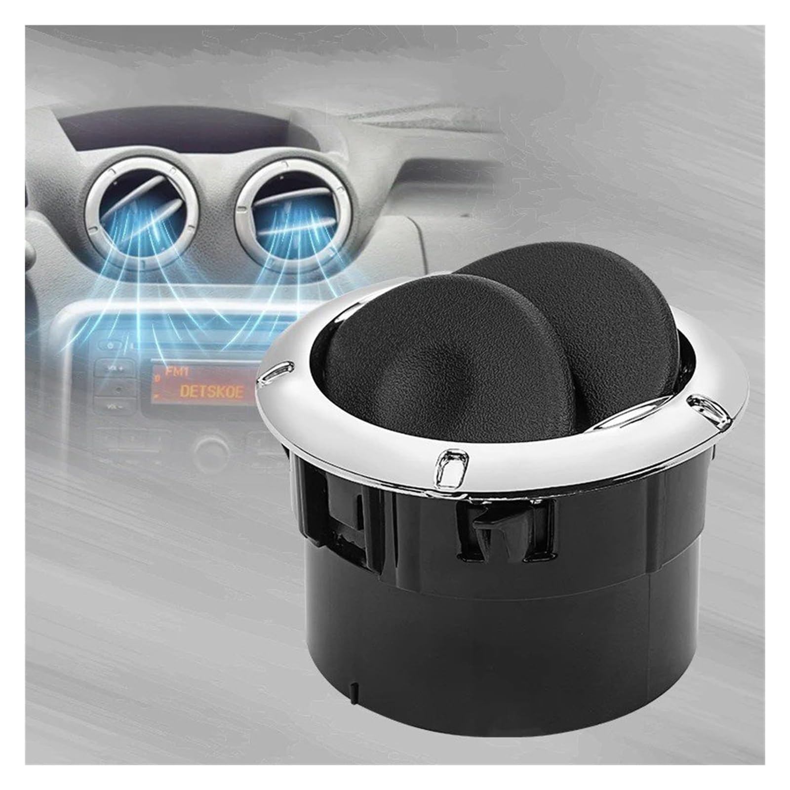 Bocchette Aria Auto Per Vauxhall Per Opel Movano B 2010-On 4PCS Argento/Nero Copertura Della Griglia Di Ventilazione Dell'aria Condizionata Alette Regolabili(4pcs Black)